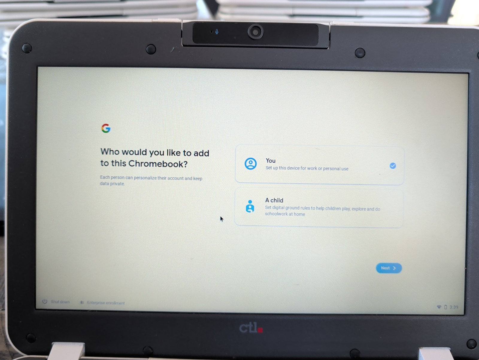 CTL Chromebook NL6D Intel Celeron 1.6GHz 32GB SSD 4GB RAM