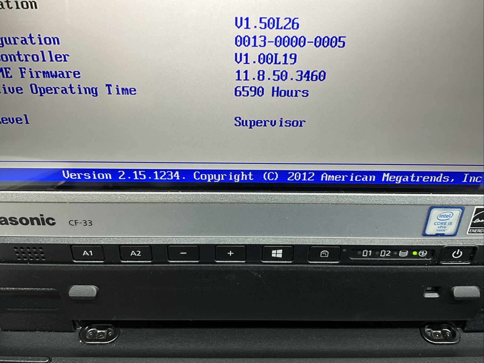 Toughbook Panasonic CF-33 I5-6300U 8GB RAM 256GB SSD Win11P W/CHARGER