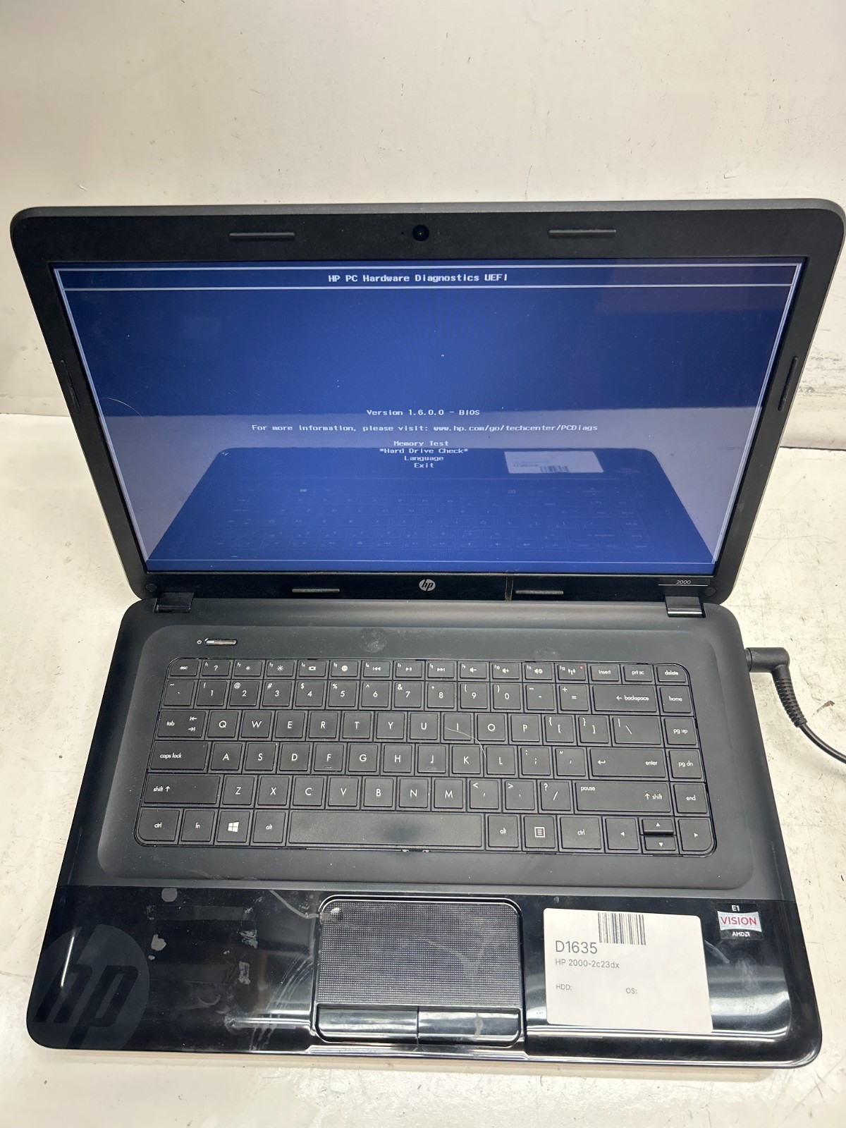 HP 2000-2c23dx AMD E1-1200 APU Radeon 4GB NO HDD