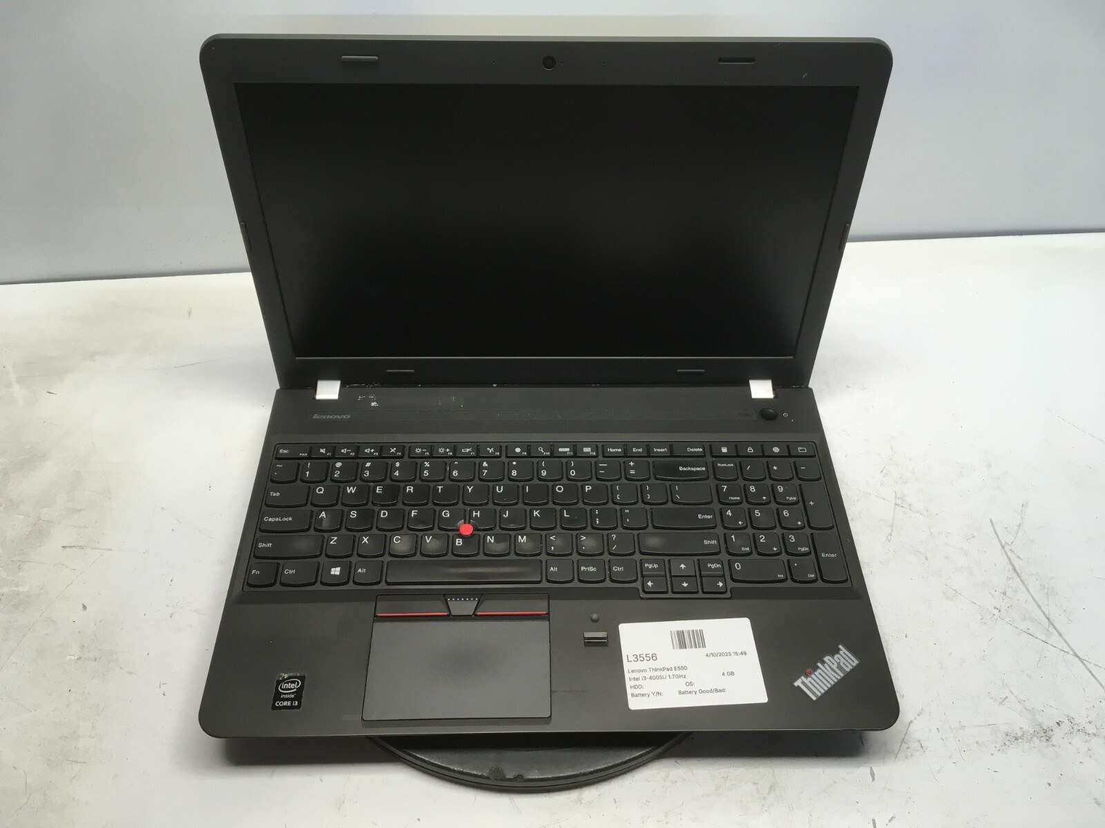Lenovo ThinkPad E550 Intel i3-4005U 1.7GHz 4 GB NO HDD