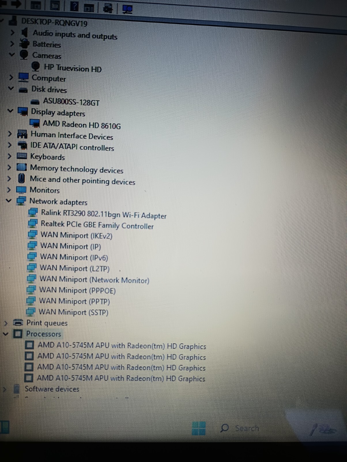 HP Sleekbook(11143)AMD A10-5745M(4cores) w/charger.16GB.128GB SSD.15.6″.W11.