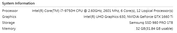 Eluktronics Mag-15 | i7-9750H | 1660TI | 32GB Ram | 1TB SmsngSSD 980 PRO| 144hz