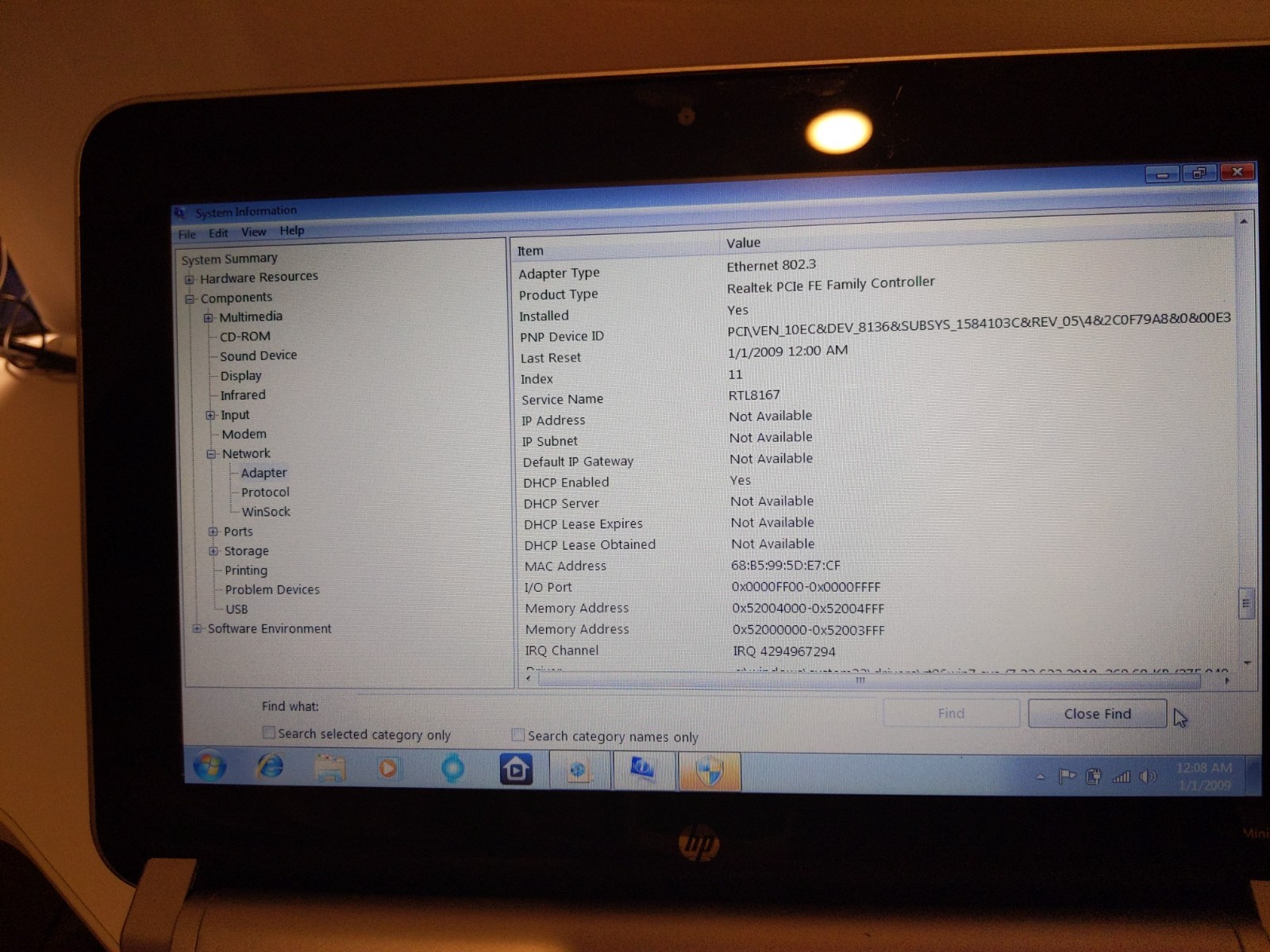 HP Mini 210 2090NR Intel Atom Laptop Notebook 10.1in 250 GB HDD Windows 7 Red PC
