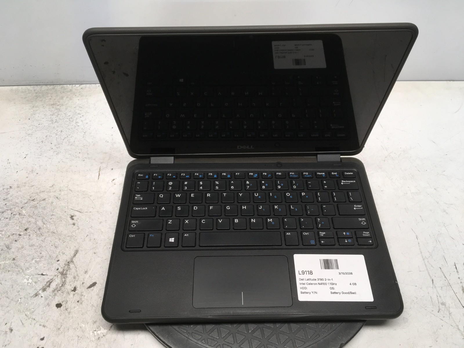 Dell Latitude 3190 2-In-1 Intel Celeron N4100 1.1GHz 4 GB NO HDD