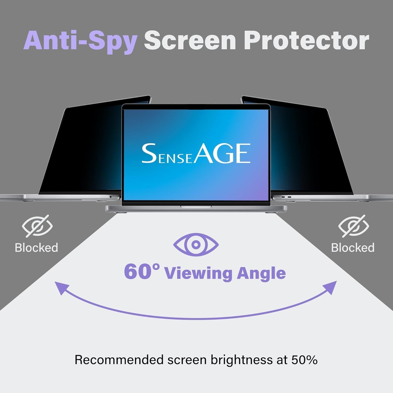 12 Inch Magnetic Privacy Screen Filter for MacBook, Anti-Glare & Blue Light Prot