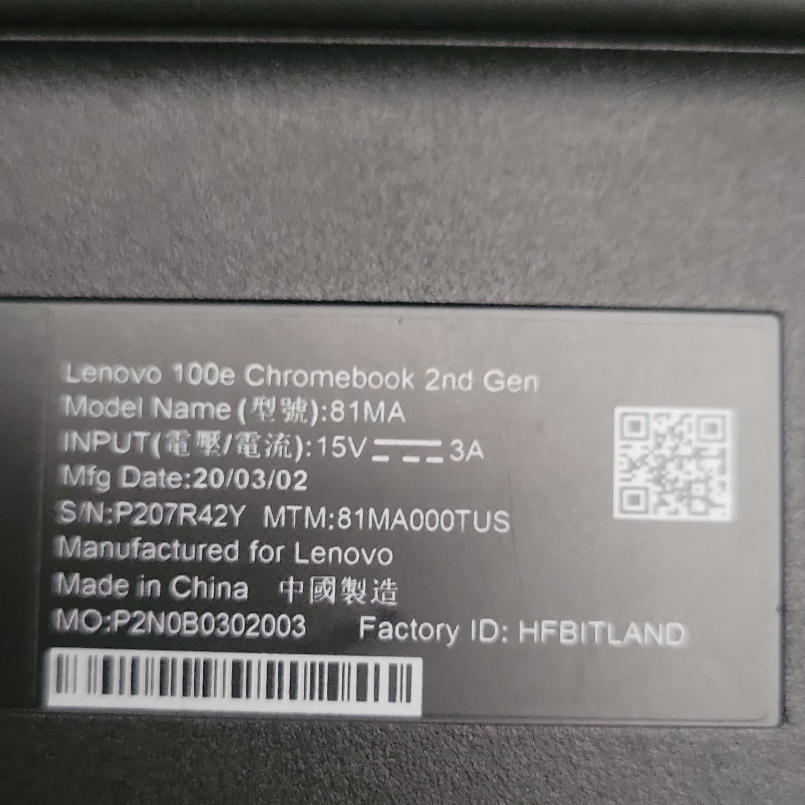 Lenovo 100e Chromebook 2nd Gen 11.6″ Celeron 4GB 32GB eMMC Chrome OS