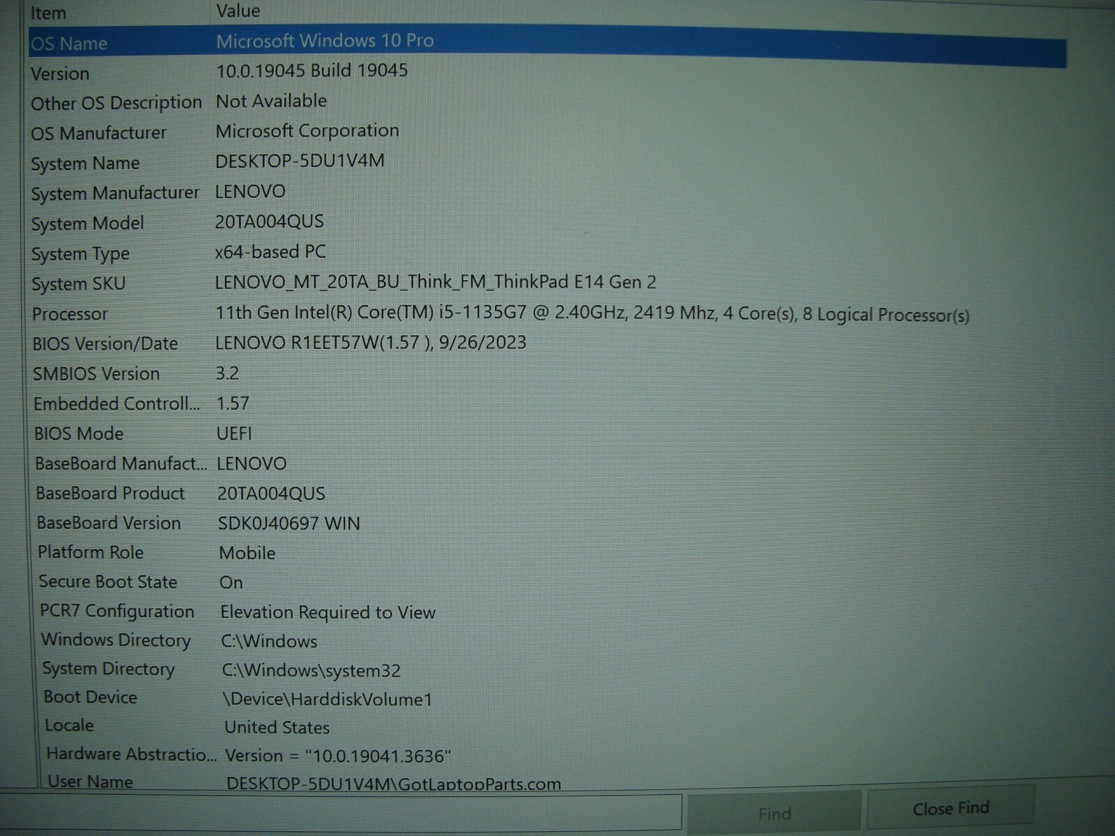 Lenovo ThinkPad E14 Gen 2 14″FHD i5-1135G7 2.4GHz 8GB 256GB SSD Warranty10/2024