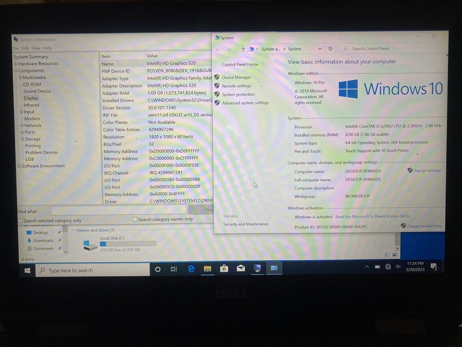 DELL LATITUDE 3379 2IN1 TOUCH INTEL i5-6200U 2.3GHz 8GB RAM 256GB SSD Win10Pro