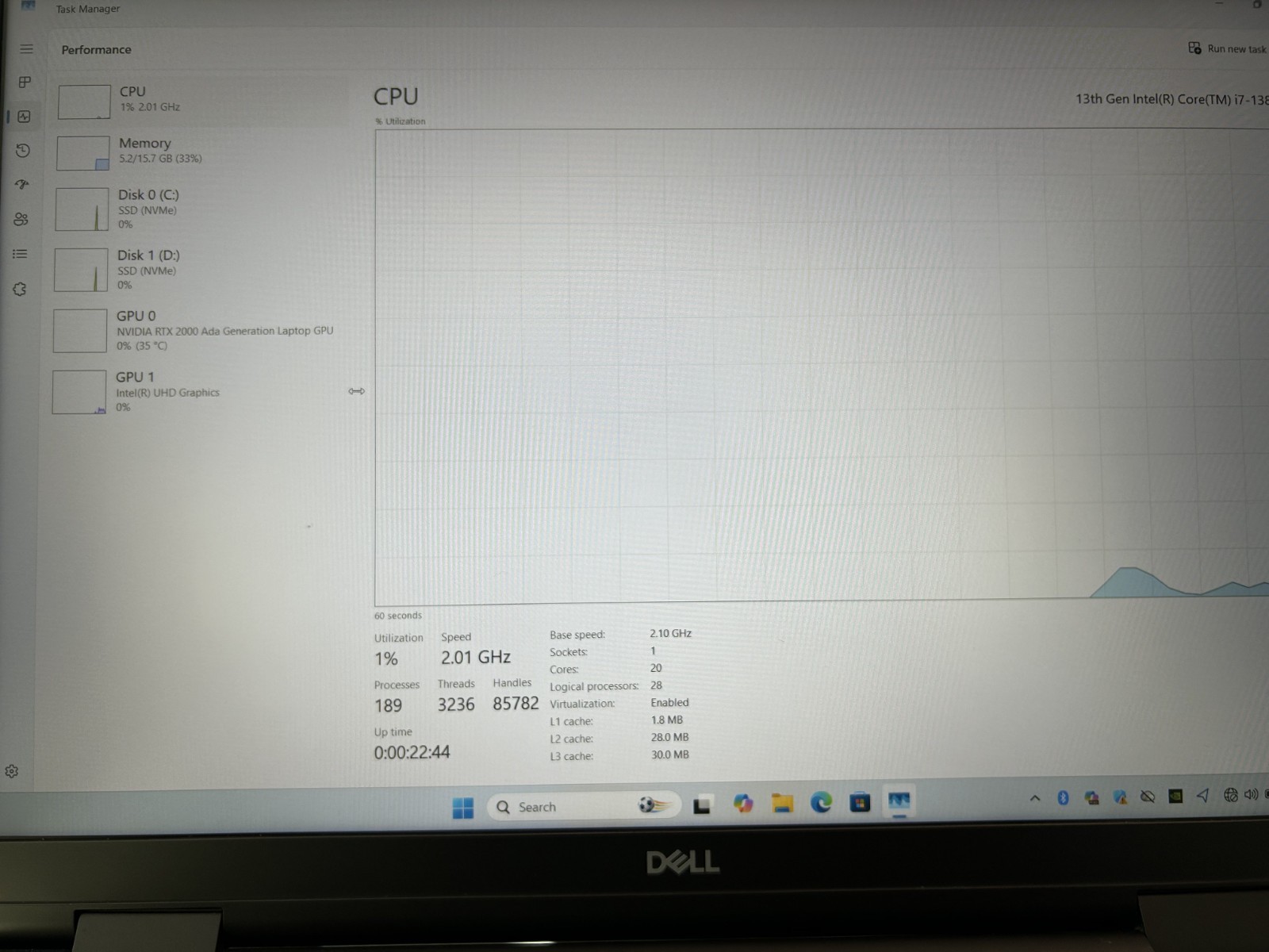 LAPTOP Dell Precision 7680 16″ Core i7-13850HX 16GB RAM 1TB SSD RTX 2000 Win 11