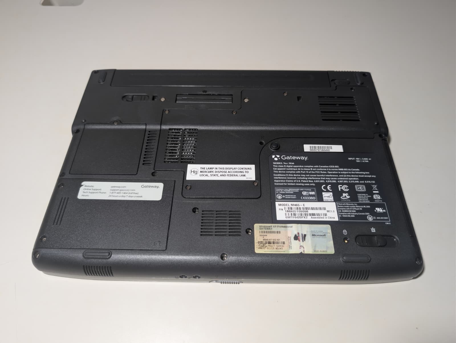 15″ Gateway M465-E | Core 2 Duo T5500 4GB RAM 320GB HDD | Win 7 Pro | DVD