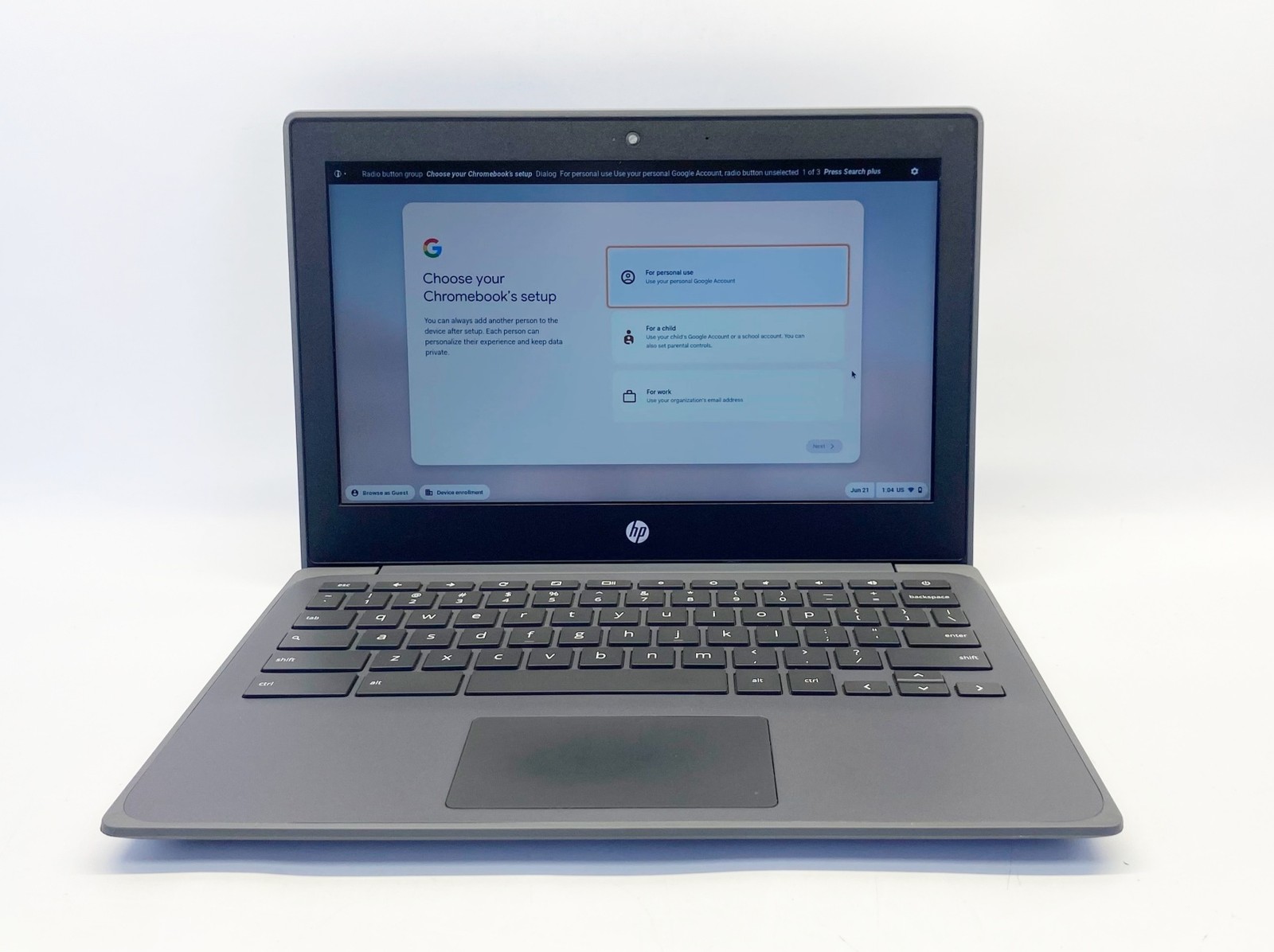 HP ChromeBook 11A G8 EE AMD A4-9120C RADEON R4 1.60GHz 4GB RAM 11.6″ Chrome OS