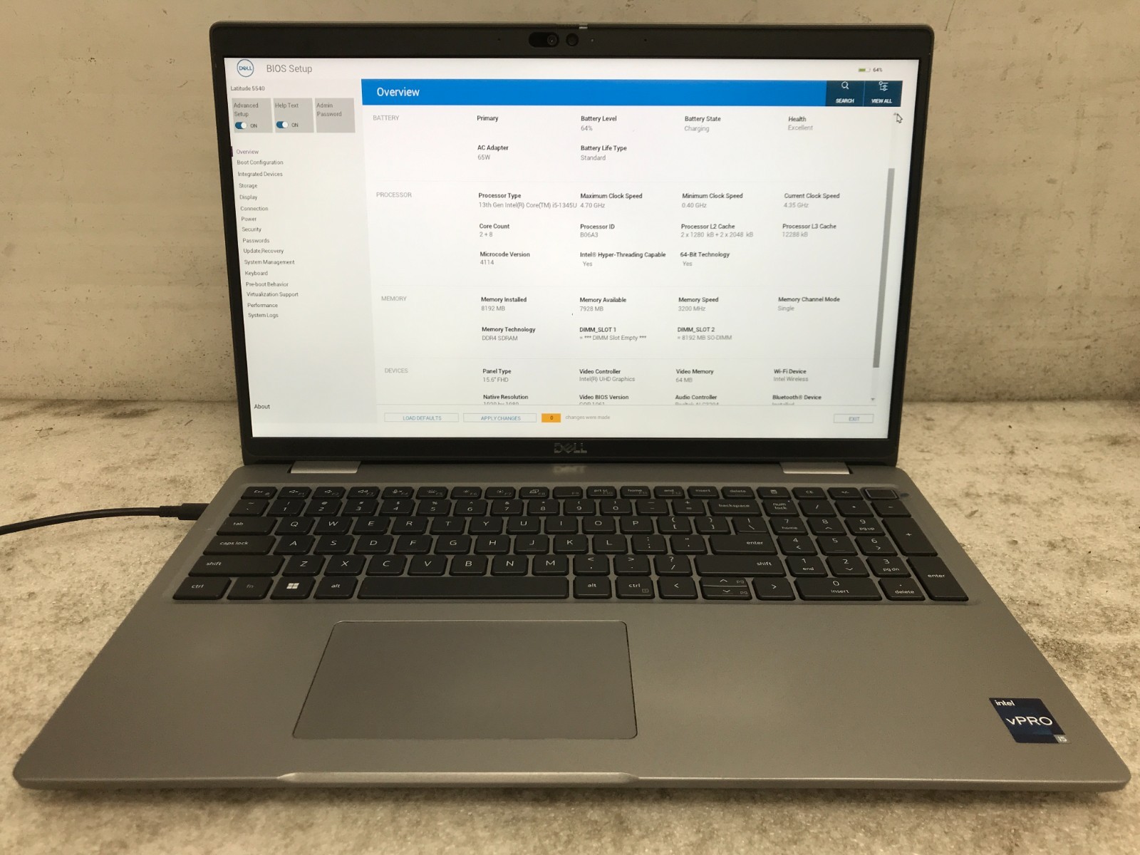 Dell Latitude 5540 / Intel Core i5-1345U 4.35GHz / 8GB RAM / No SSD