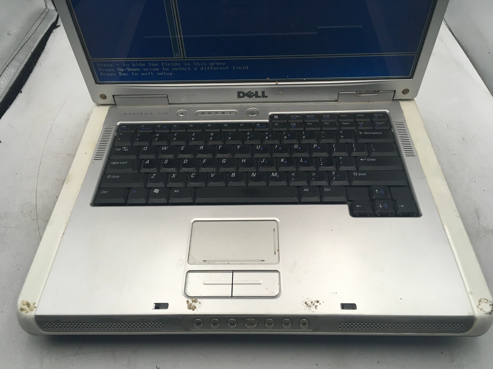 DELL INSPIRON 6400 – BOOTS TO BIOS – INTEL CORE 2 DUO – 1GB RAM – 15″ – READ -BB
