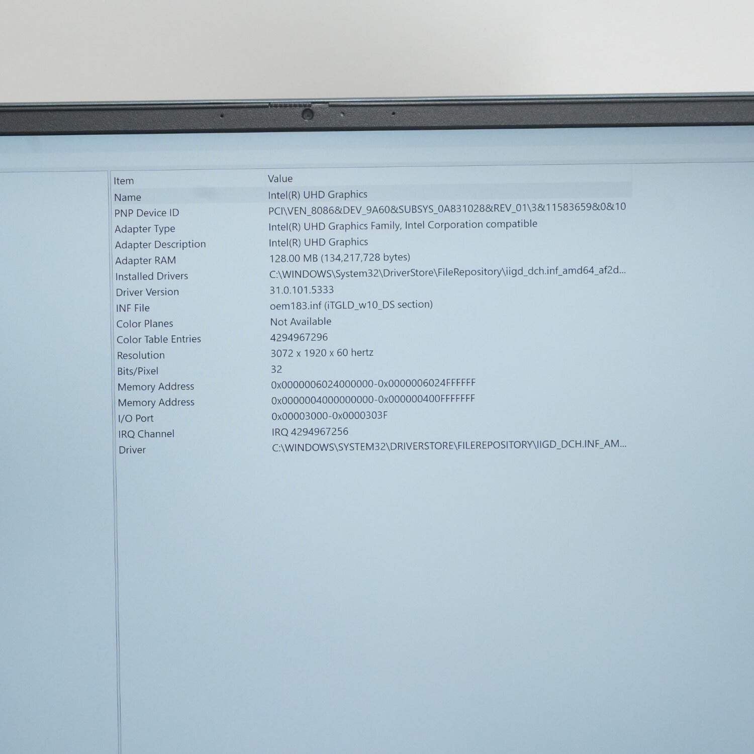 Dell inspiron 16 7610 16″ i7-11800H 2.3GHz 16GB RAM 512GB SSD