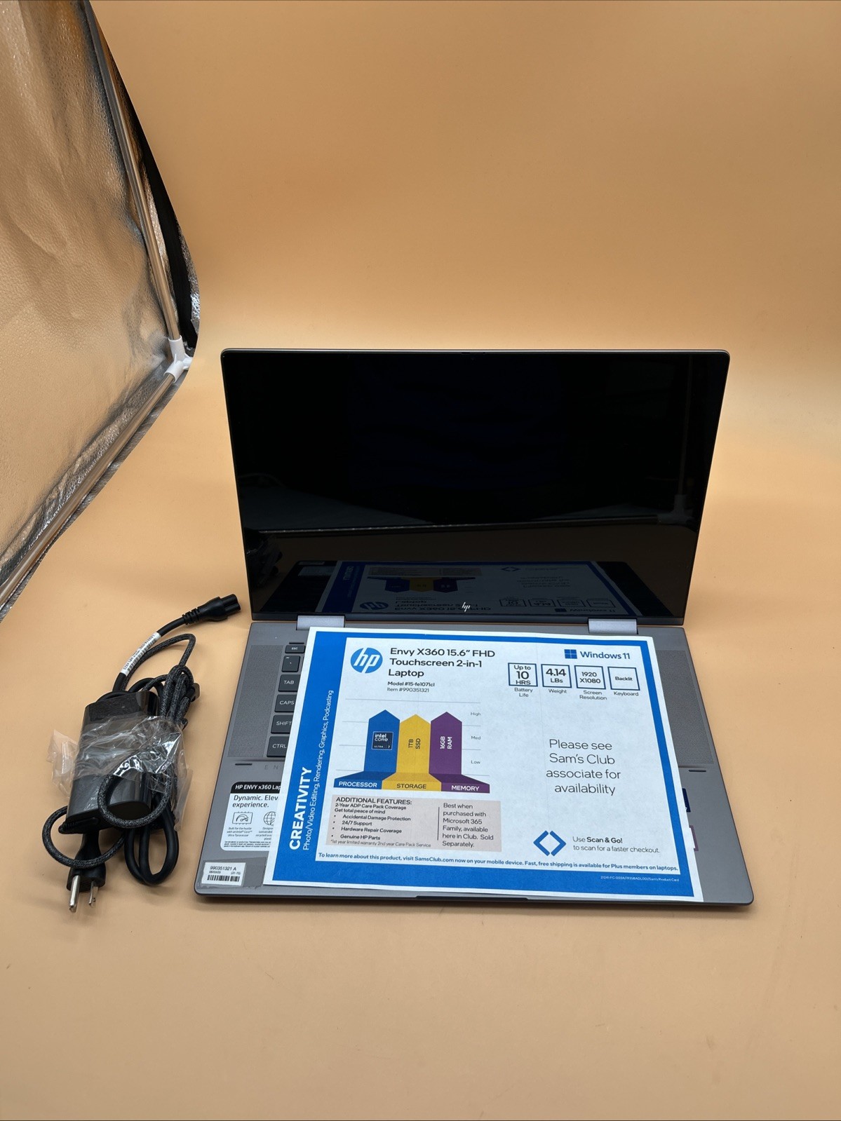 HP 15-fe1071cl Envy x360 15.6″ FHD Touchscreen Ultra 7 155U 2.1GHz Intel
