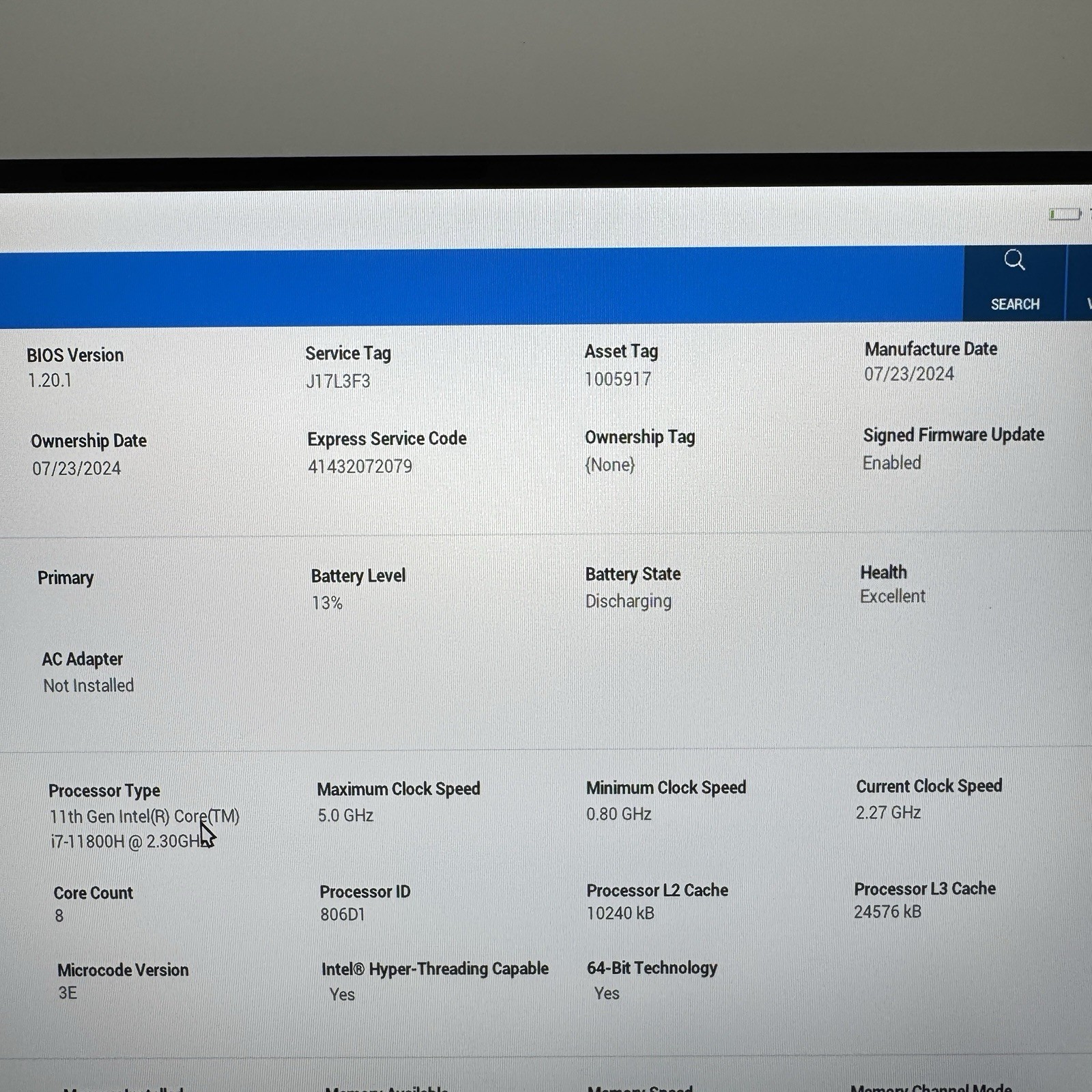 Dell Precision 5560 15.6″ FHD+ | i7-11800H 2.30GHz | Quadro T1200 | No RAM/SSD