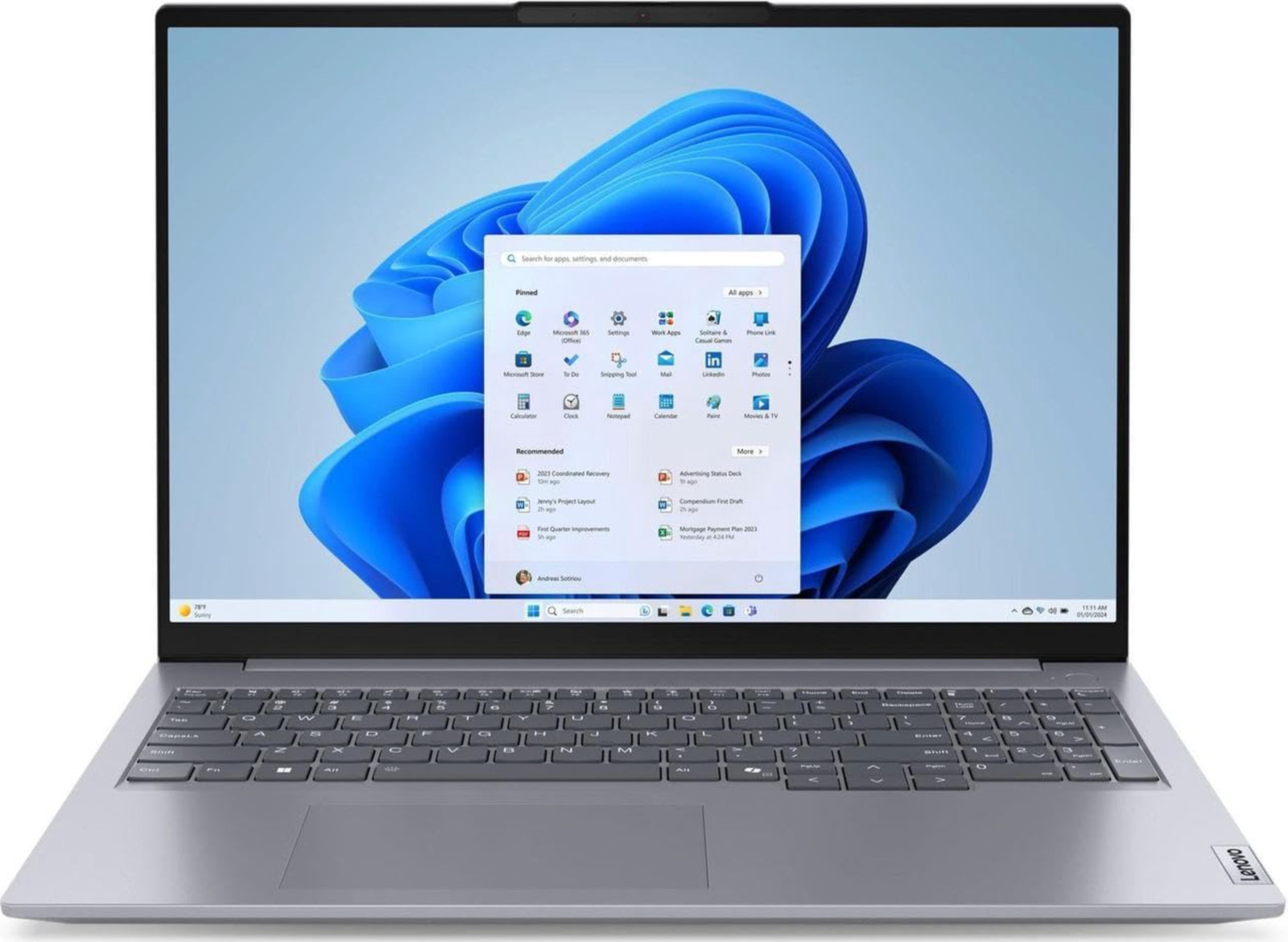 Lenovo ThinkBook 16 Gen 7 Laptop – 7735HS / 16GB / 512 GB / 680M / Touch / Grey
