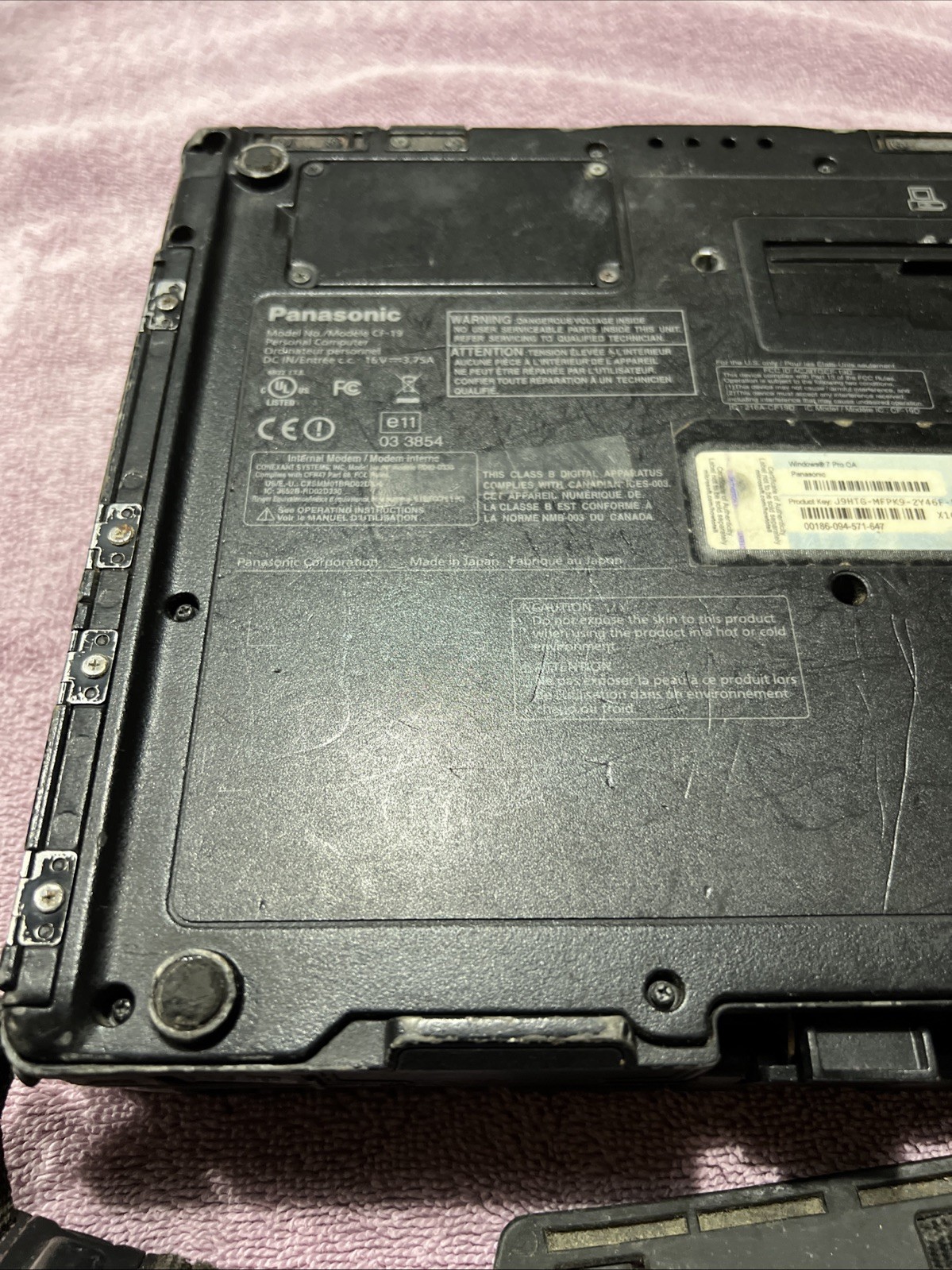 Panasonic Toughbook CF-19 Laptop Intel Core i5 Windows 10 Pro 4GB Ram 150GB HD