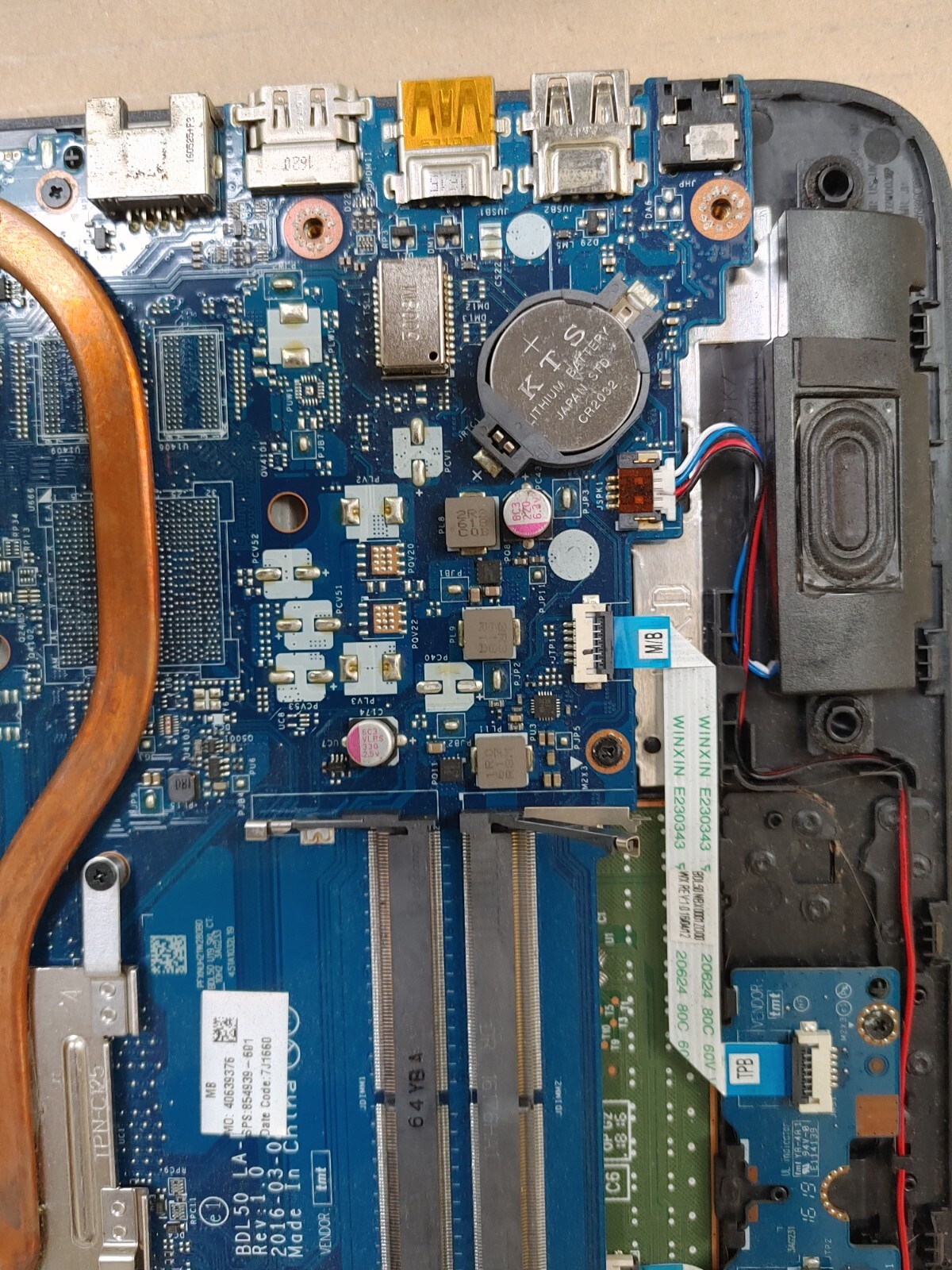 HP ProBook Core i3-6100U@ 2.30GHz, NO RAM ,NO HD ( Selling Motherboard )