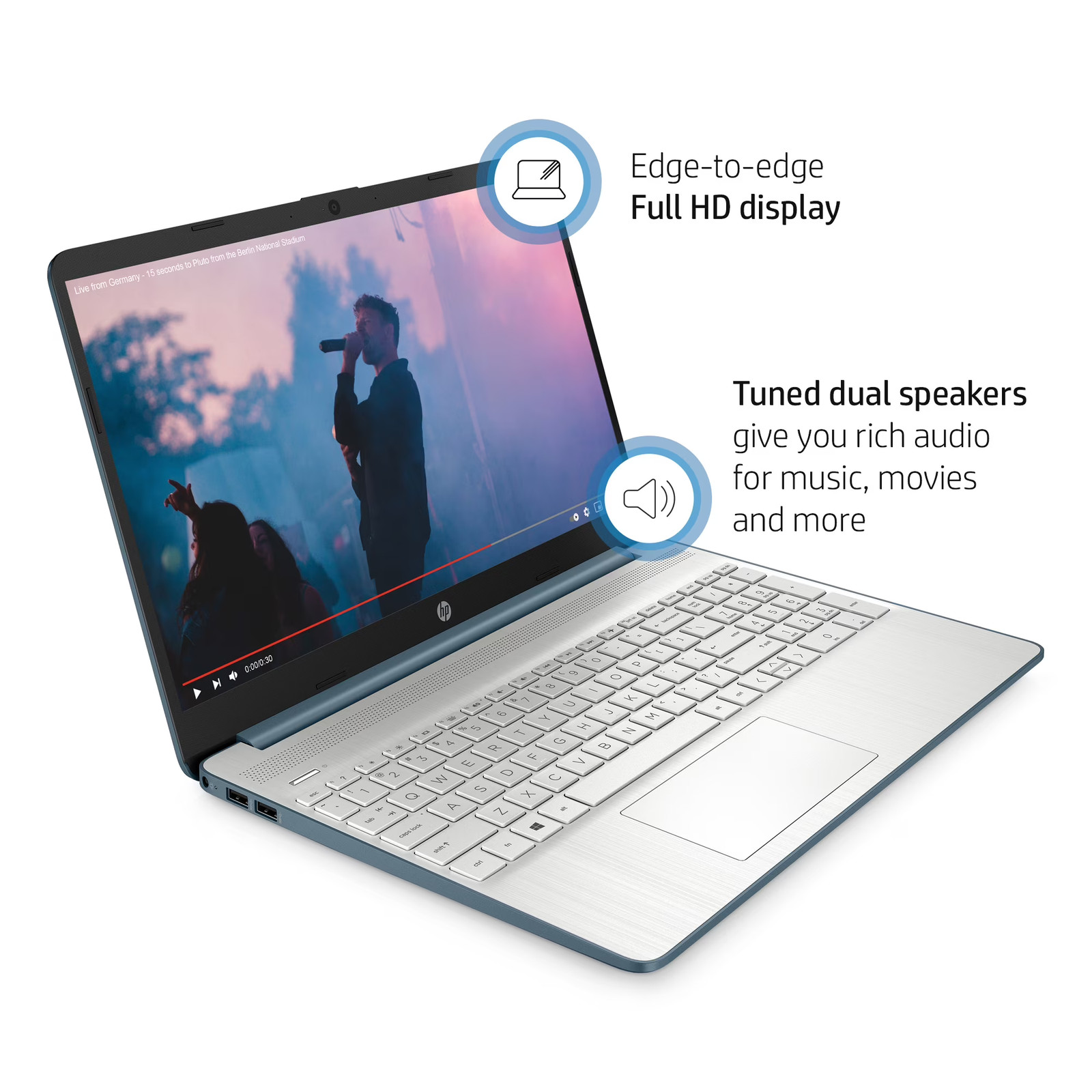 HP 15-ef2129wm 15.6″ FHD Laptop AMD Ryzen 5 5500U 2.1GHz 8GB 256GB W11H