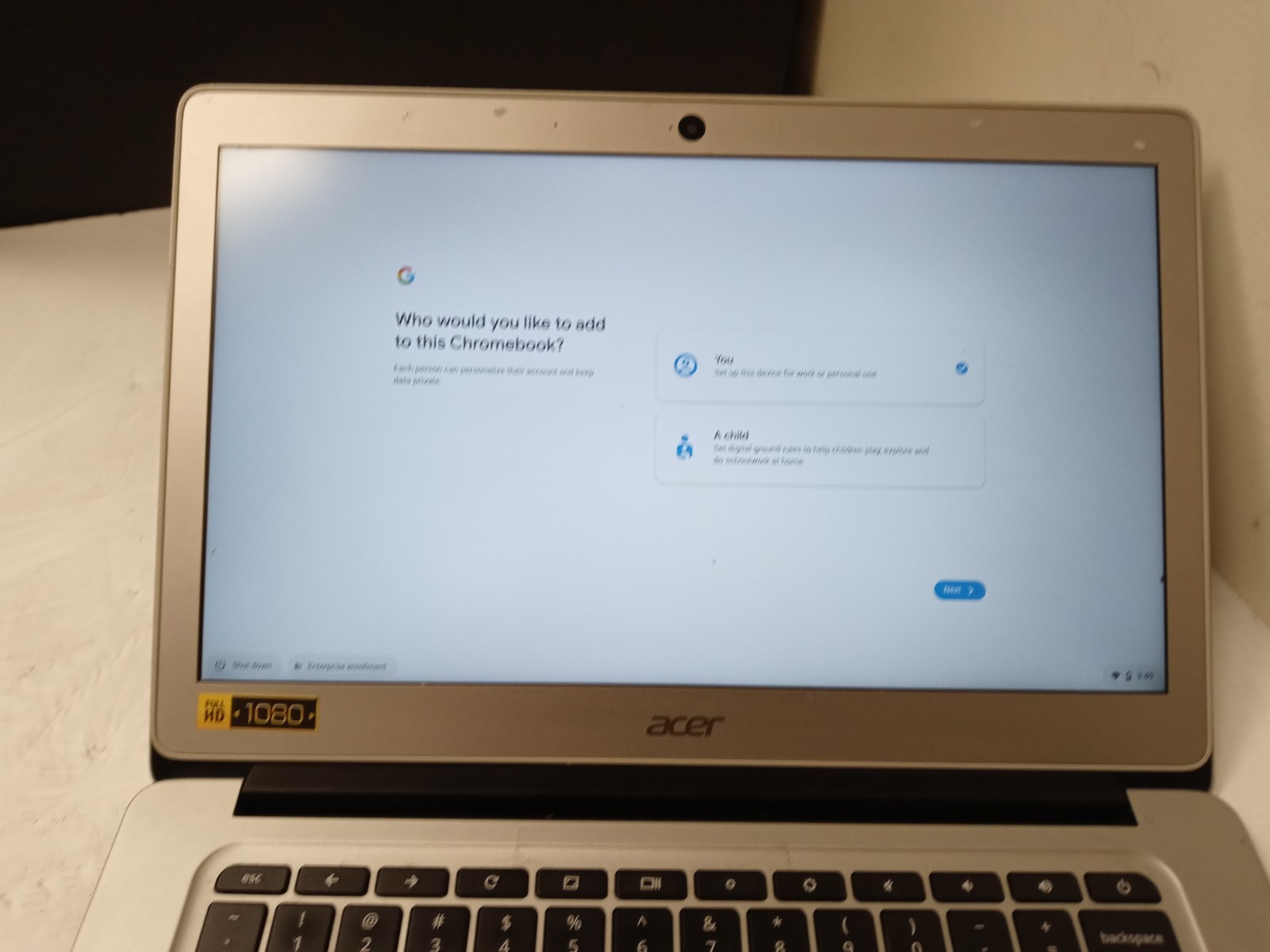 Acer ChromeBook 14 CB3-431 Atom x5 e8000 1.04GHz 4gb RAM 32gb SSD 14″ HD NO ADAP
