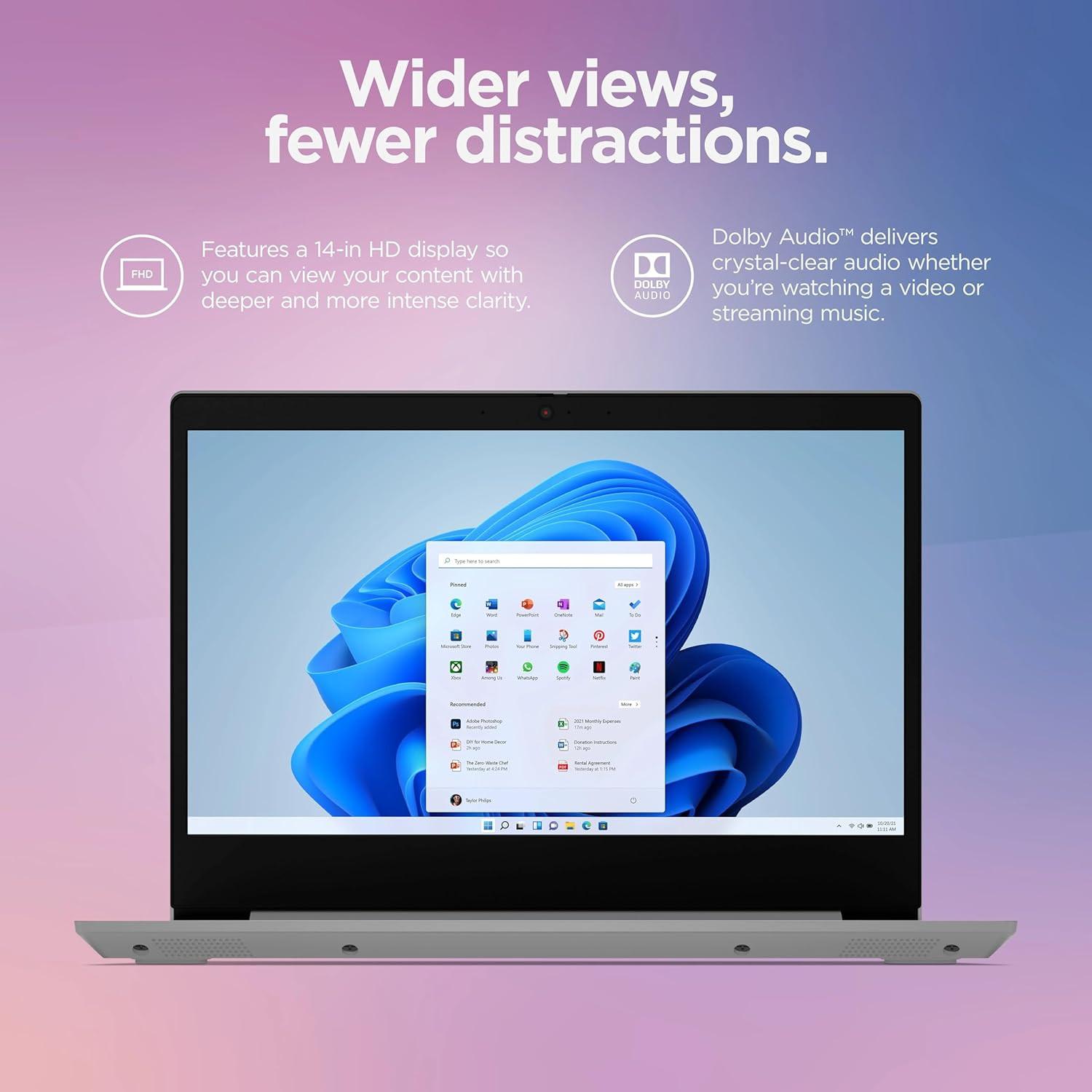 Ideapad 14″ Laptop Computer 2025, 12GB RAM, 884GB Storage (256GB SSD +128GB Emmc