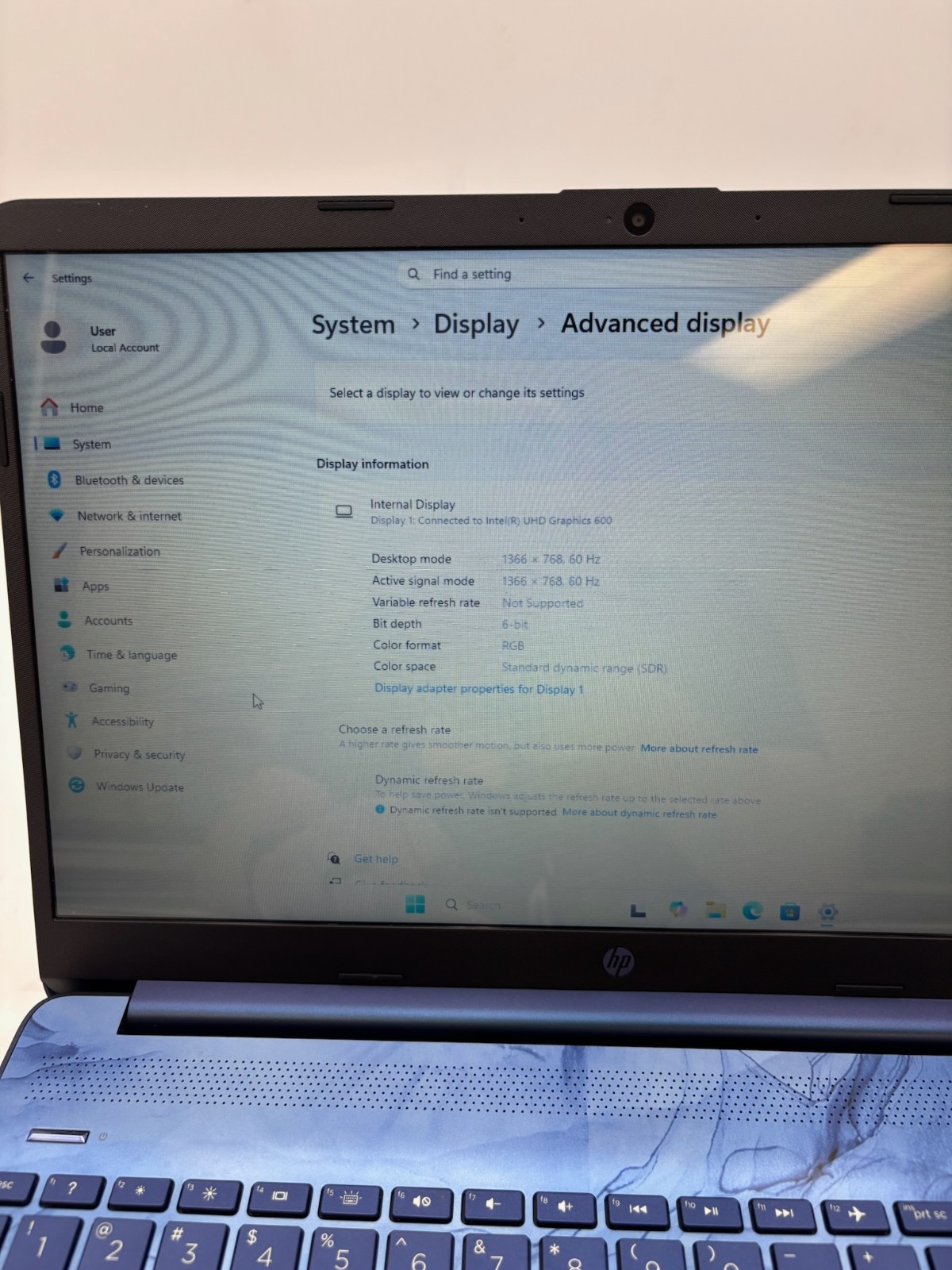 HP Laptop 15-dy0xxx 15.6″ 128 GB SSD 4 GB RAM Celeron N4120 Windows 11 Home