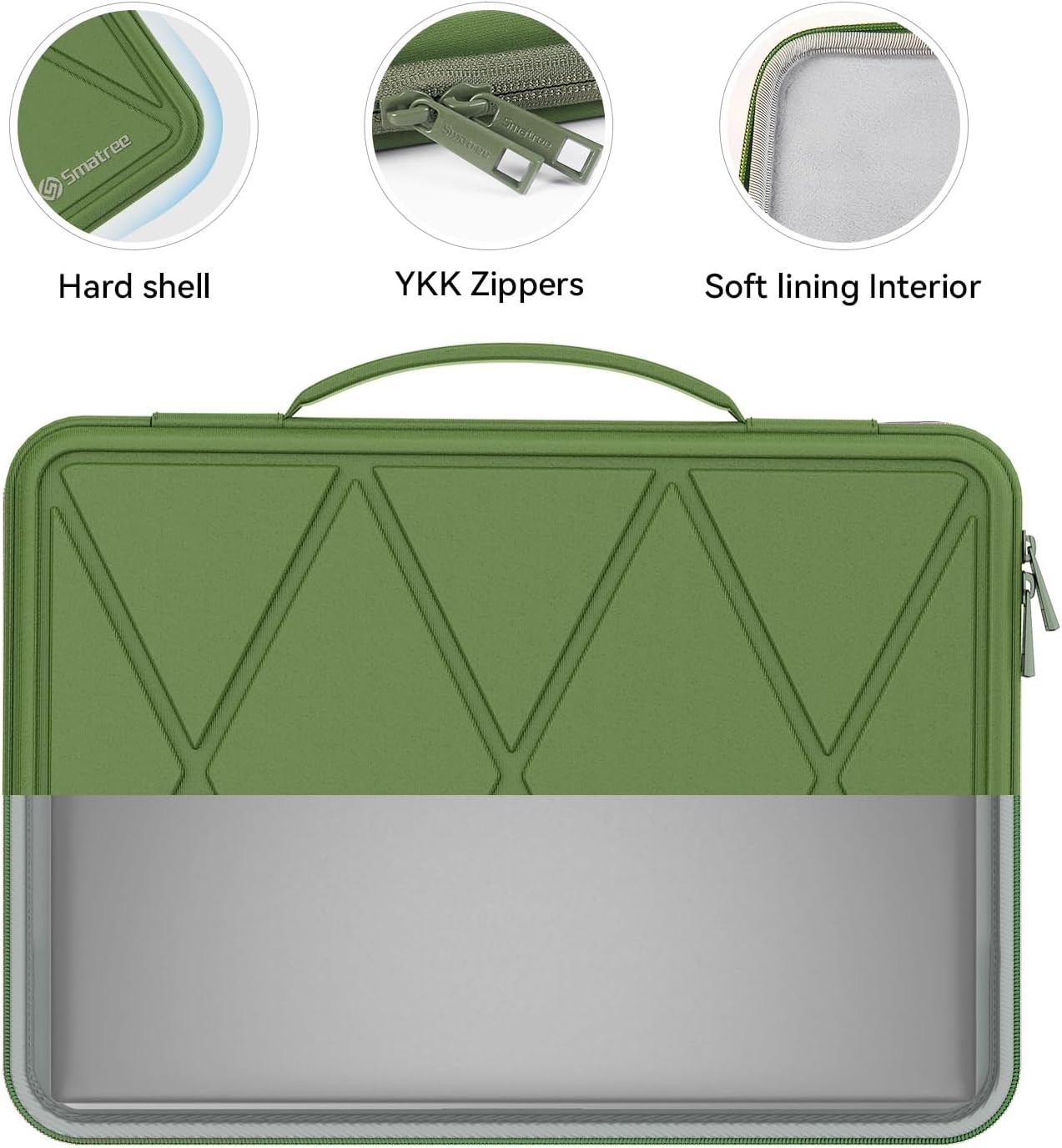 Hard EVA Protective Sleeve Case for 16 inch Samsung Galaxy Book6 Pro/Ultra, Gree