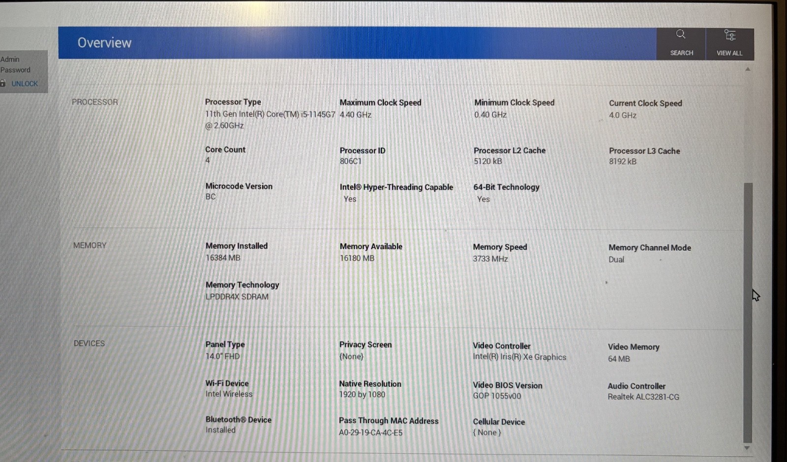 Dell Latitude 7420 14″ i5-1145G7 | 16GB | NO SSD/FOR PARTS | READ DESCRIPTION