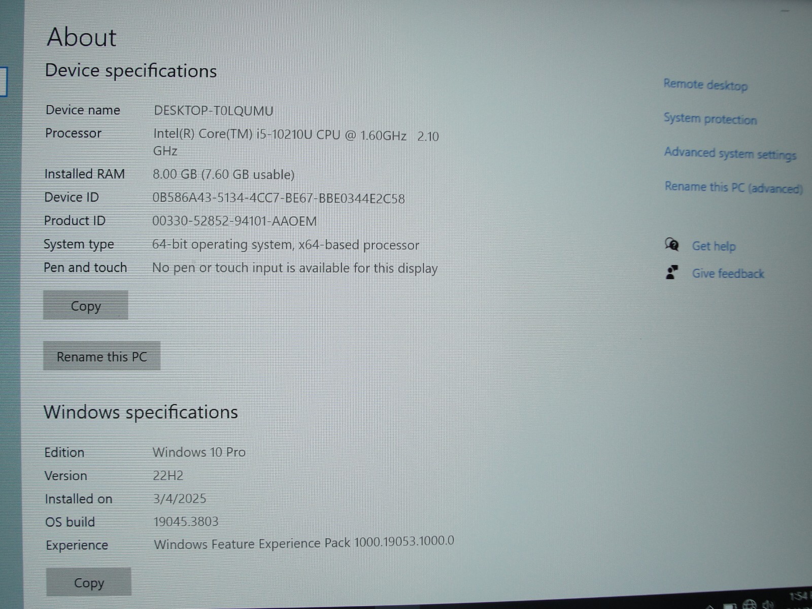 Lenovo ThinkBook 14-IML 14” FHD Intel Core i5-10210U 1.6GHz 8GB SSD Reset 256GB