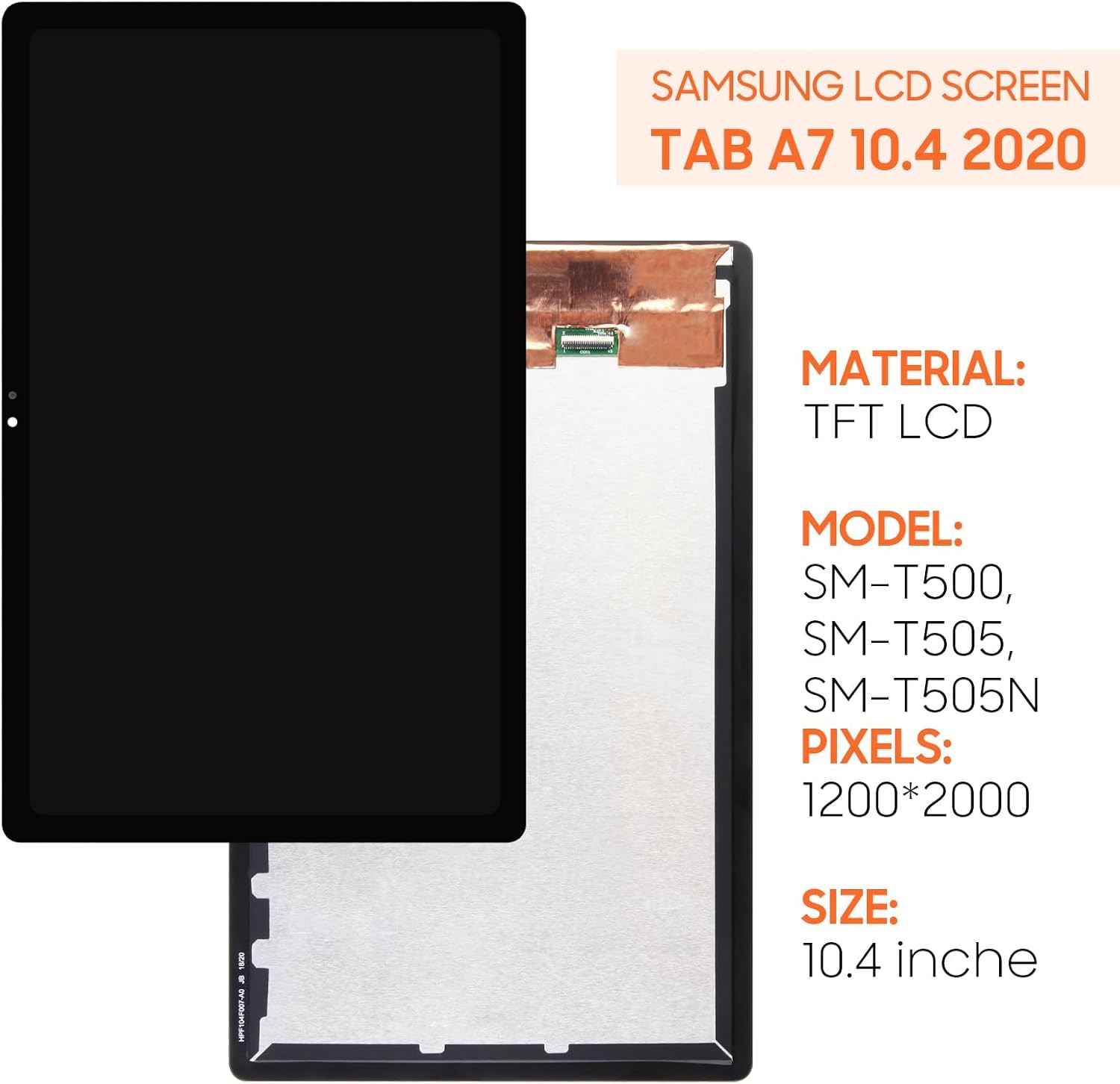 Screen Replacement For Samsung Galaxy Tab A7 10.4 SM-T500 SM-T505 LCD Display