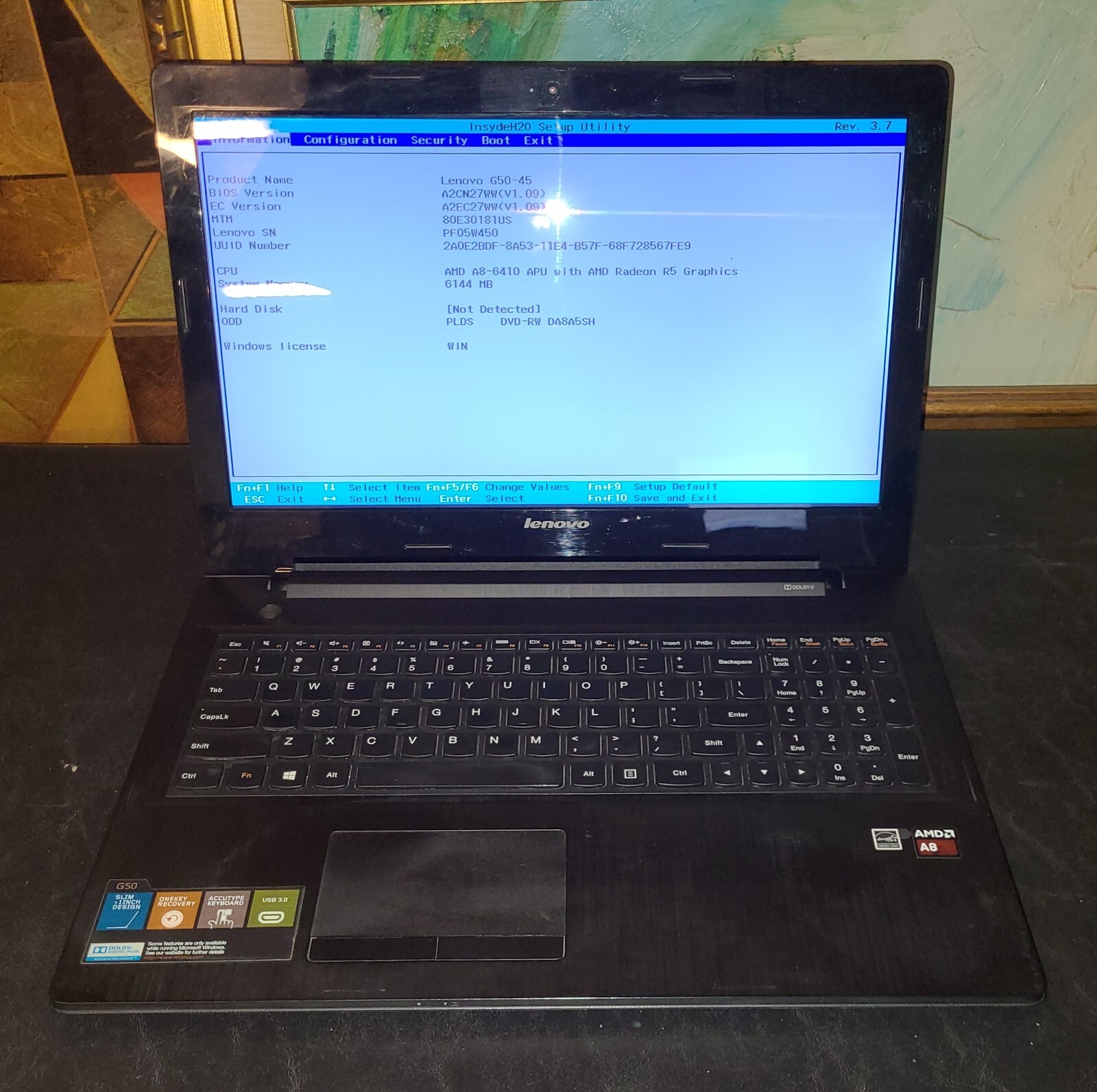 Lenovo G50-45 PF05W450. Parts Only. As-Is.