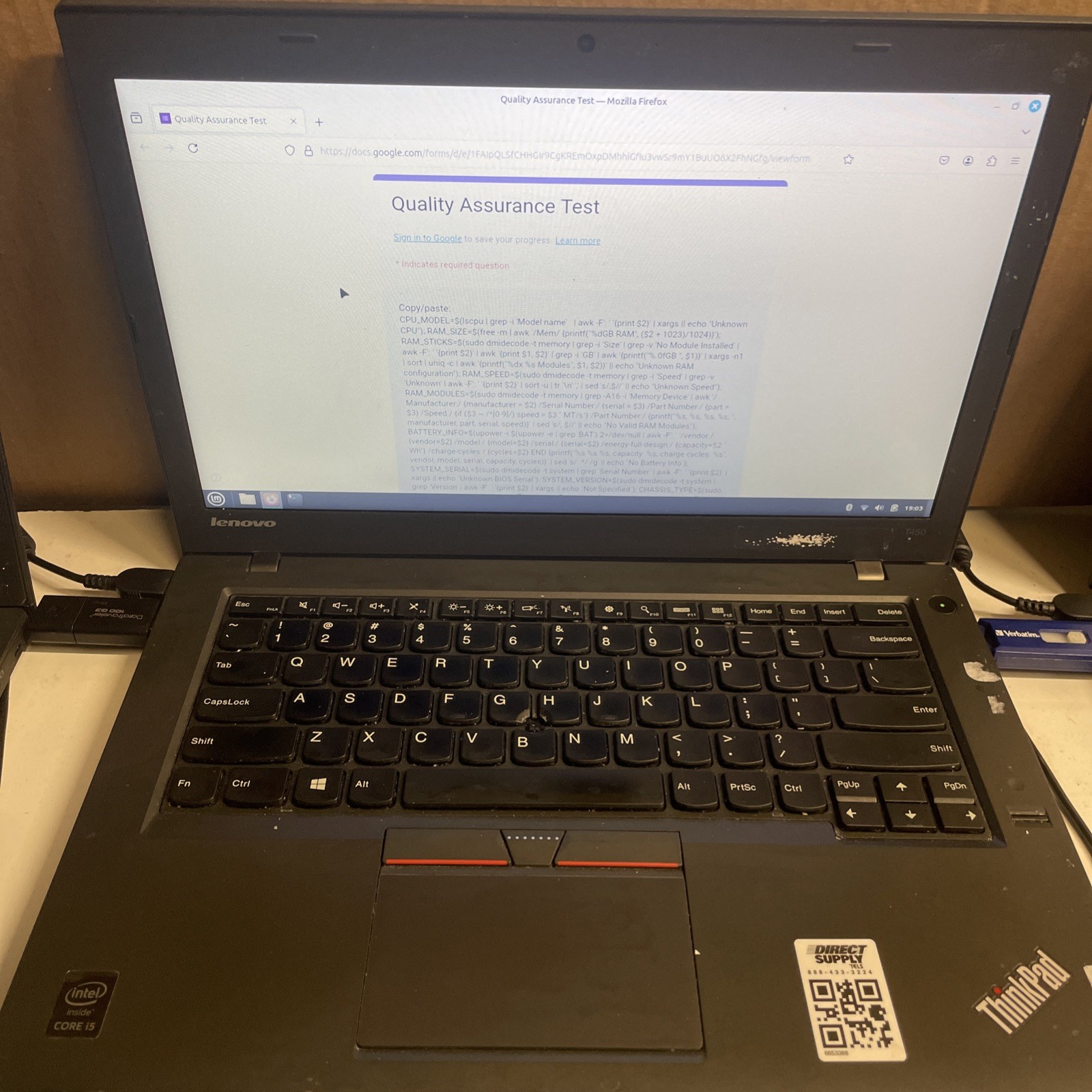 Lot of 6 Lenovo ThinkPad | 3x T460 i5-6th Gen | 2x T450 i5-5th Gen | 1x T440p