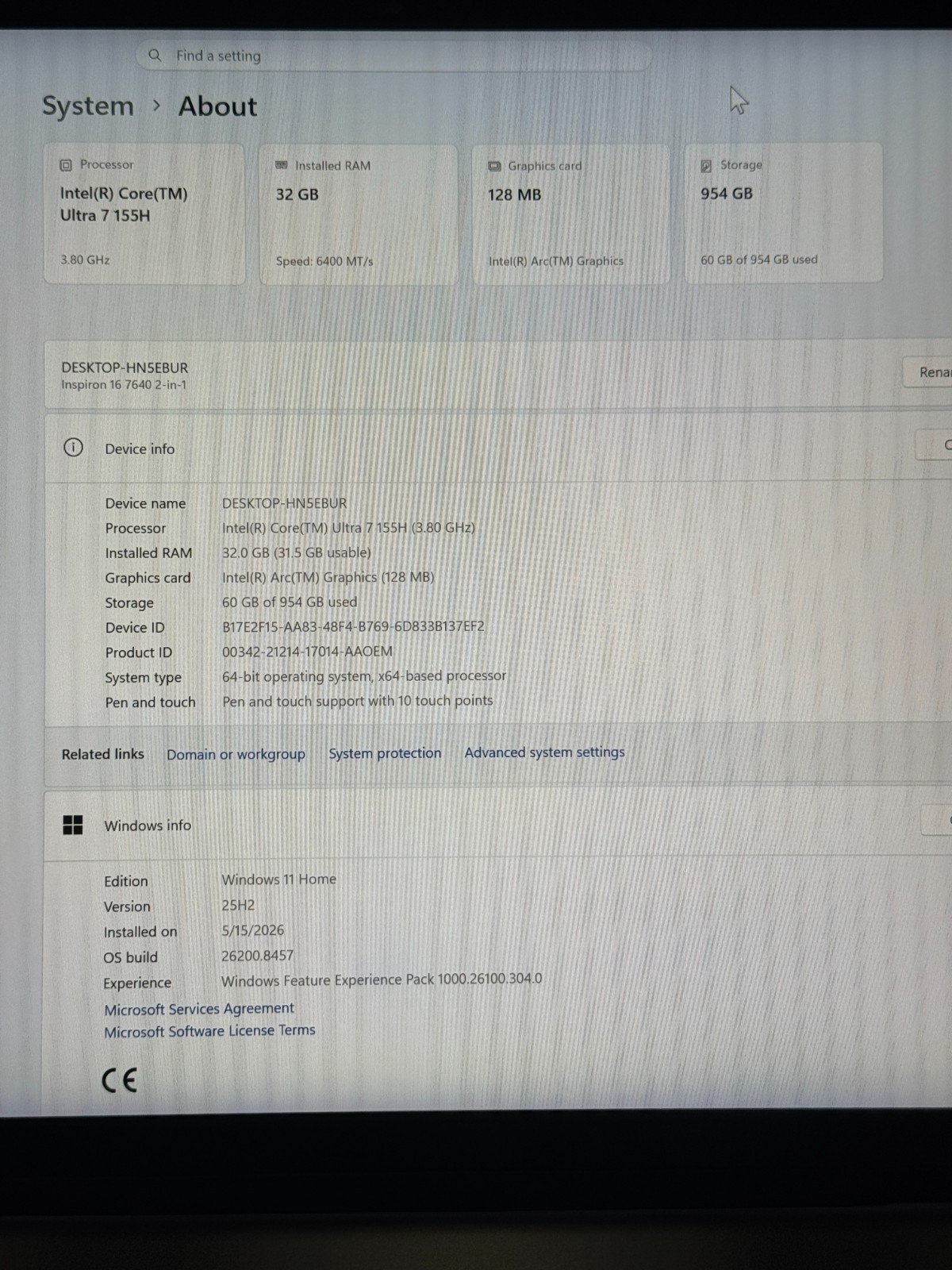 Dell Inspiron 16 Plus 7640 2-in-1 QHD Touch 90Hz Ultra 7 155H 32GB RAM 1TB SSD