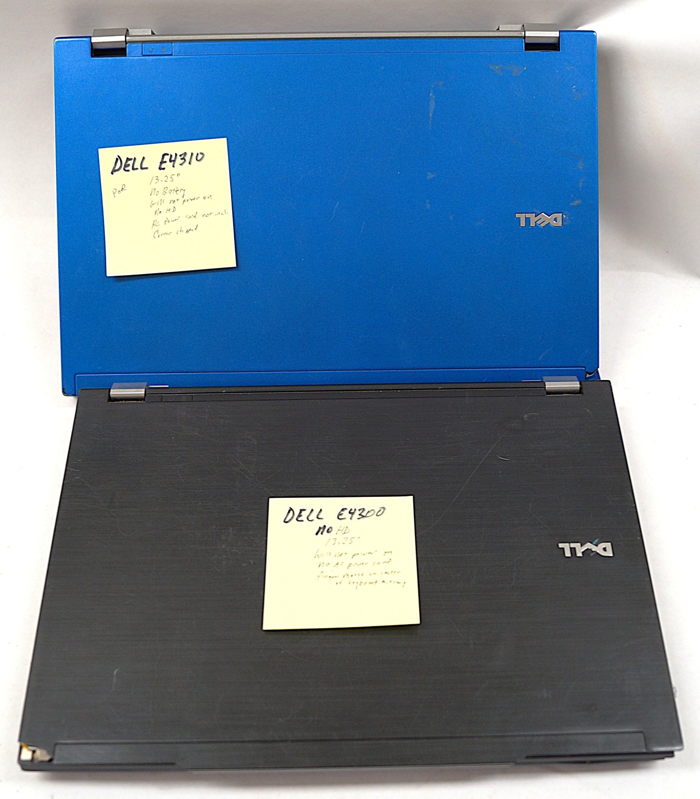 LOT (2) Dell E4300 & E4310 Latitude Laptops Will Not Power On READ PoR B142