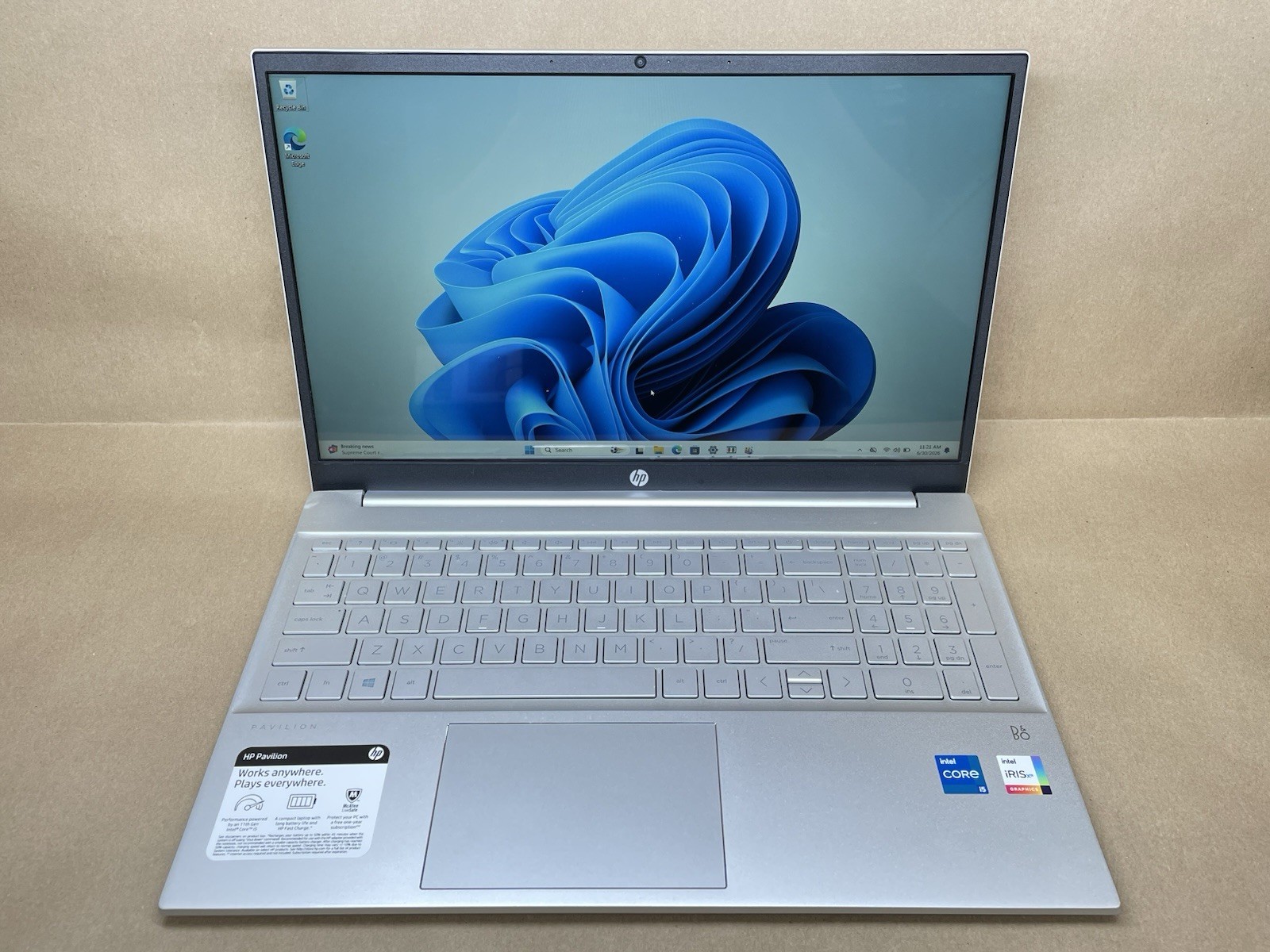 HP Pavilion 15-eg0053cl 15.6″ i5-1135G7 @2.40GHz 12GB RAM 256GB SSD Win 11 Pro
