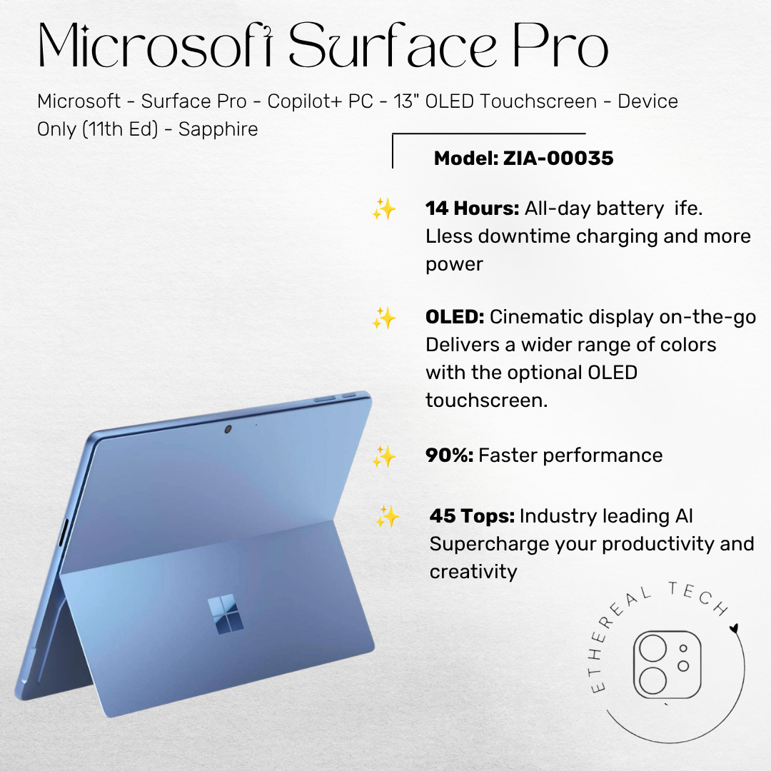 ✨ Microsoft Surface Pro 11 13” OLED X Elite 16GB 512GB Sapphire