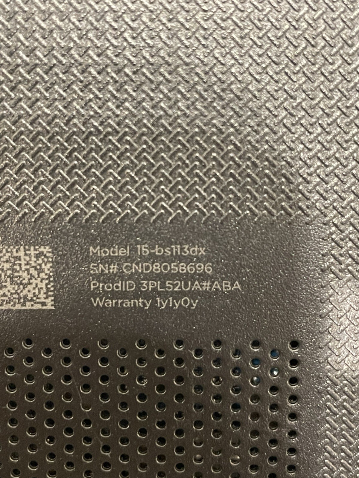 HP laptop 15-bs113dx