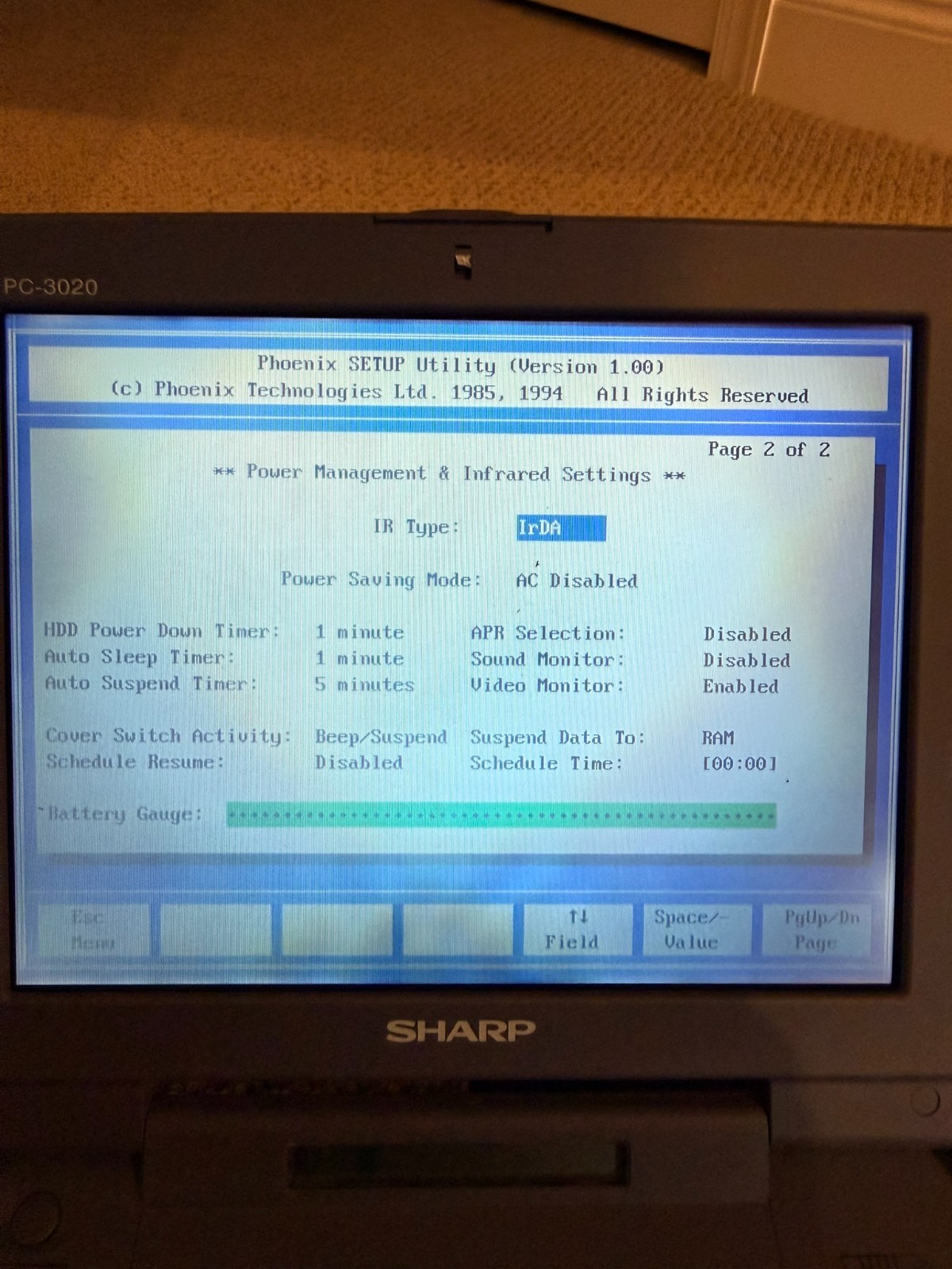Vintage Sharp PC 3020 Notebook computer Sample one of a kind