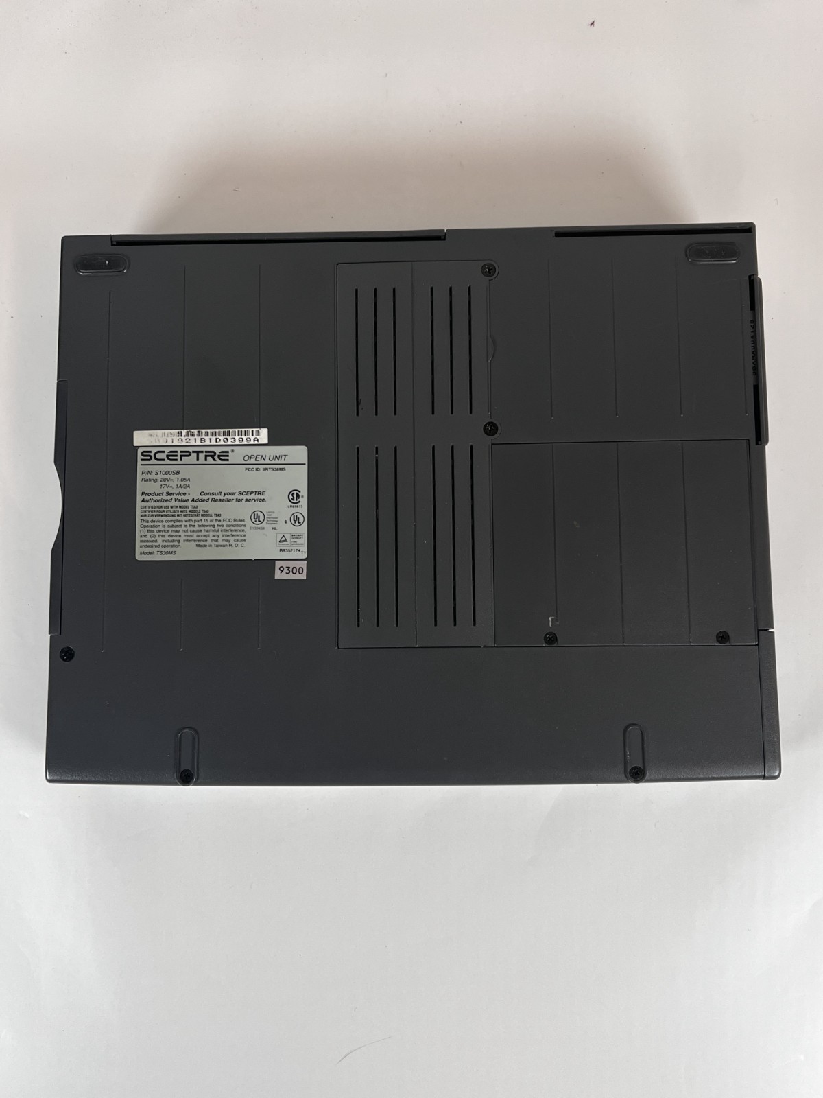Sceptre TS30MS Notebook Laptop Computer SoundX S1000SB Black w/ Manual