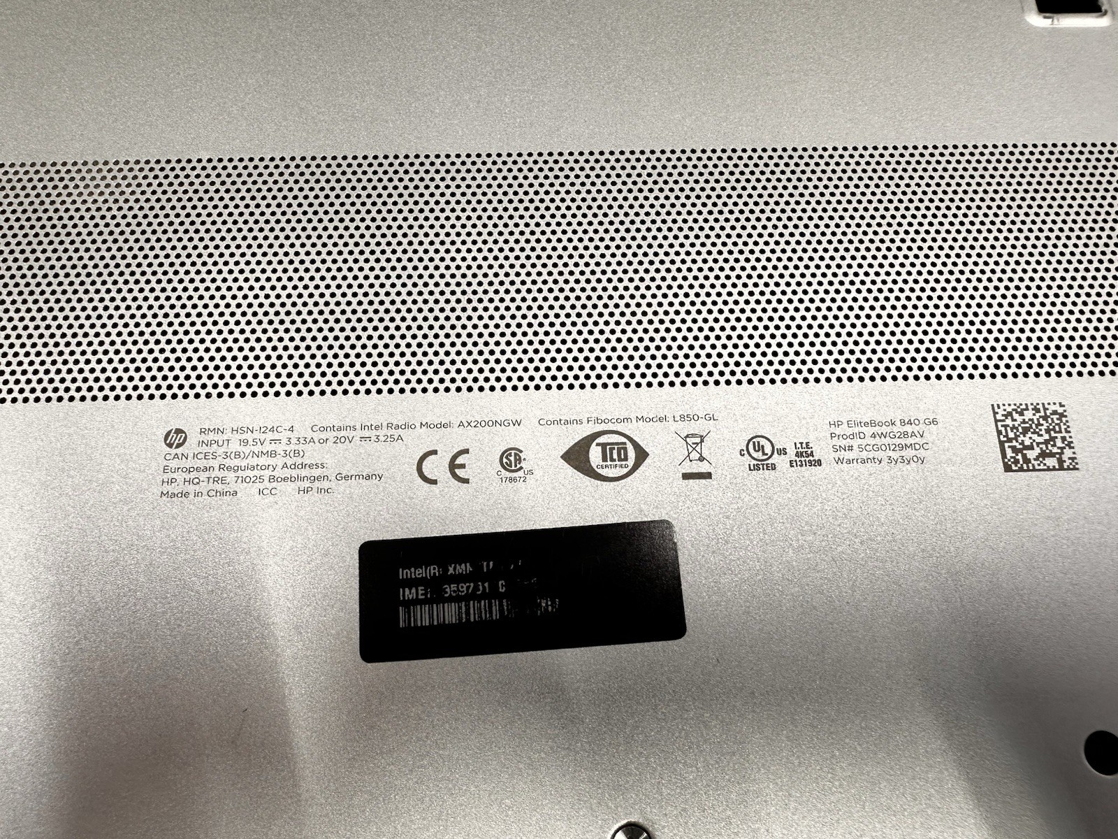 HP EliteBook 840 G6 Intel Core i7-8665U 8GB DDR4 256 GB SSDNvme.Grade B. #05