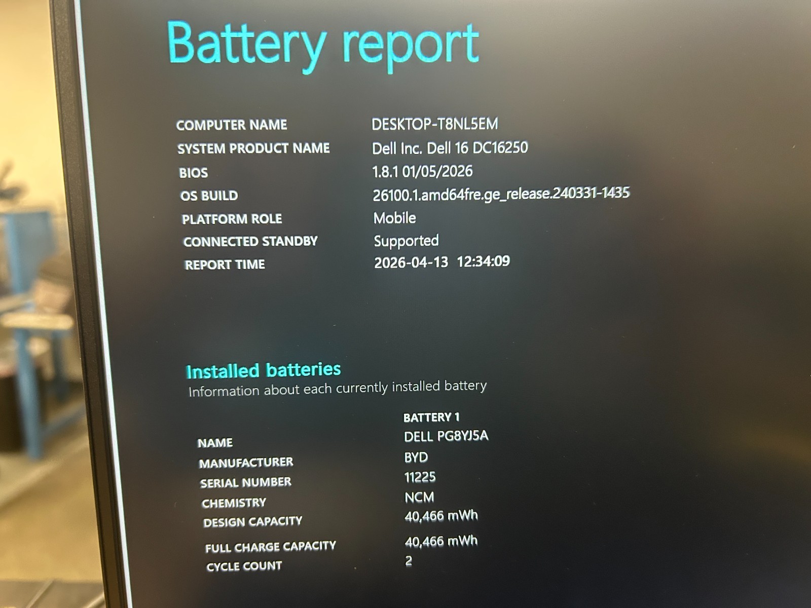 DELL 16 DC16250 MRYT3, Intel Core 7 150U, 1.80 GHz, 16 GB RAM, 1 TB NVMe SSD