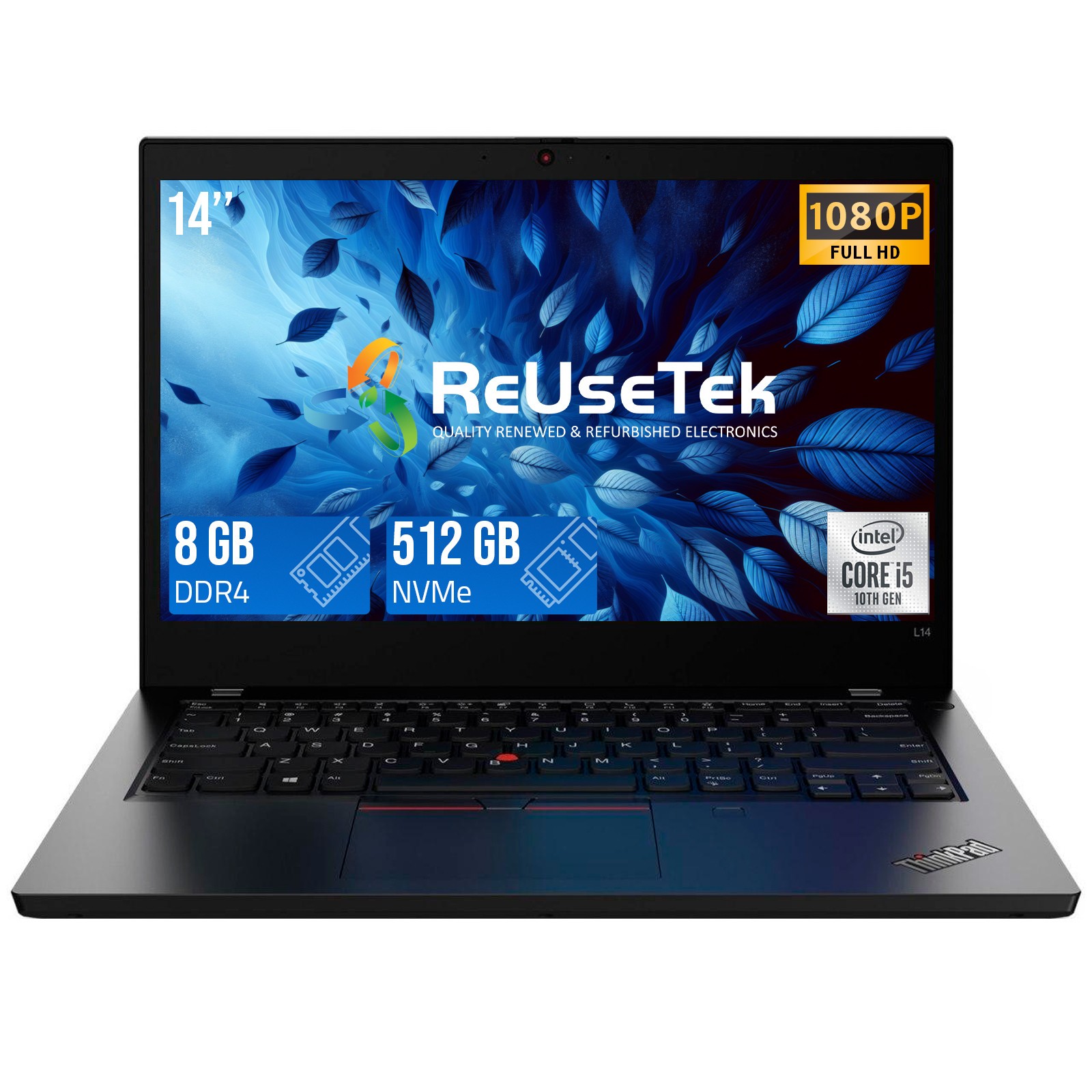 Lenovo ThinkPad L14 Gen 1 14″ FHD Intel i5-10210U 8GB RAM 512GB NVMe Win 11 Pro