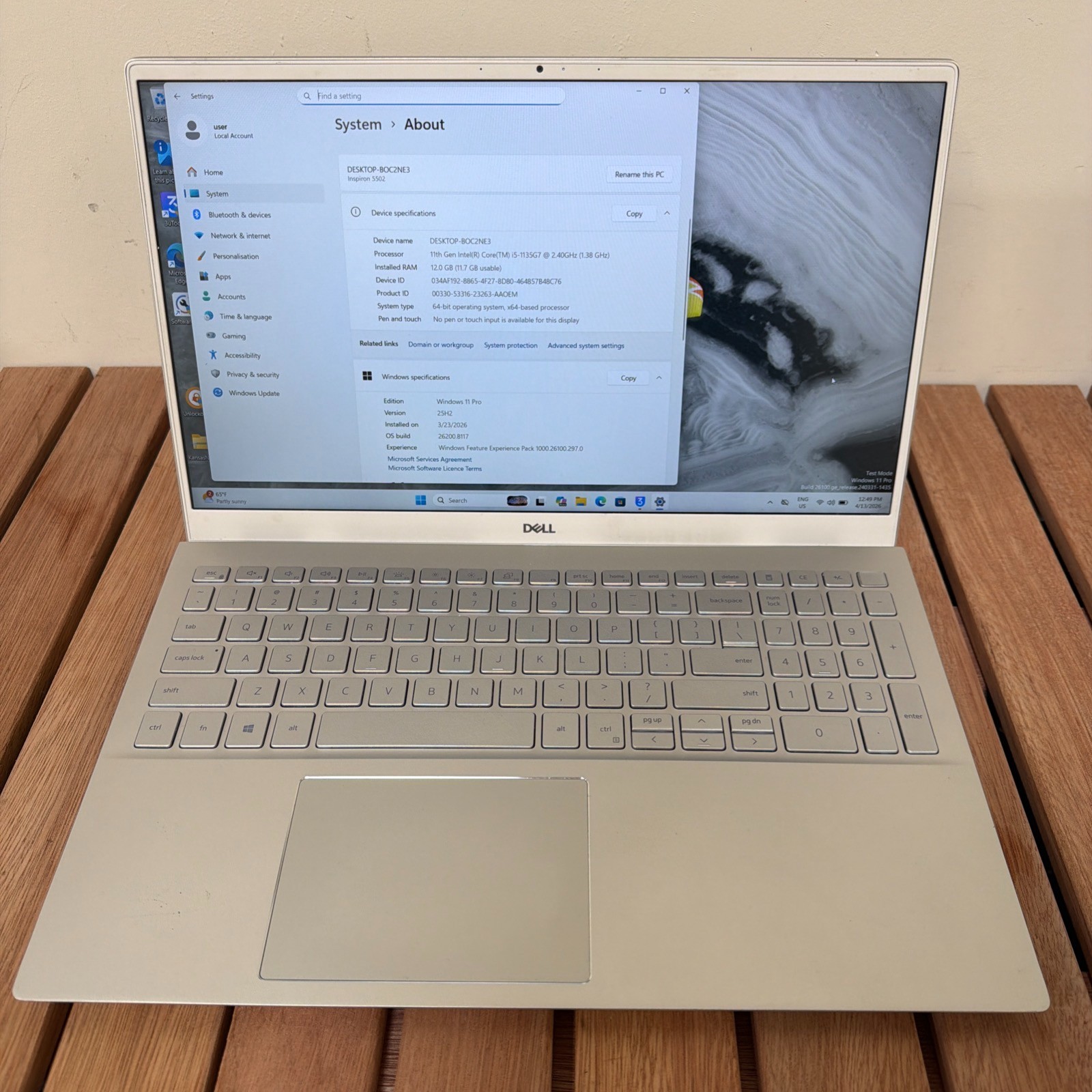 Dell Inspiron 15 5502 15.6″ Core i5-1135G7 1.8GHz 12GB RAM 128GB SSD