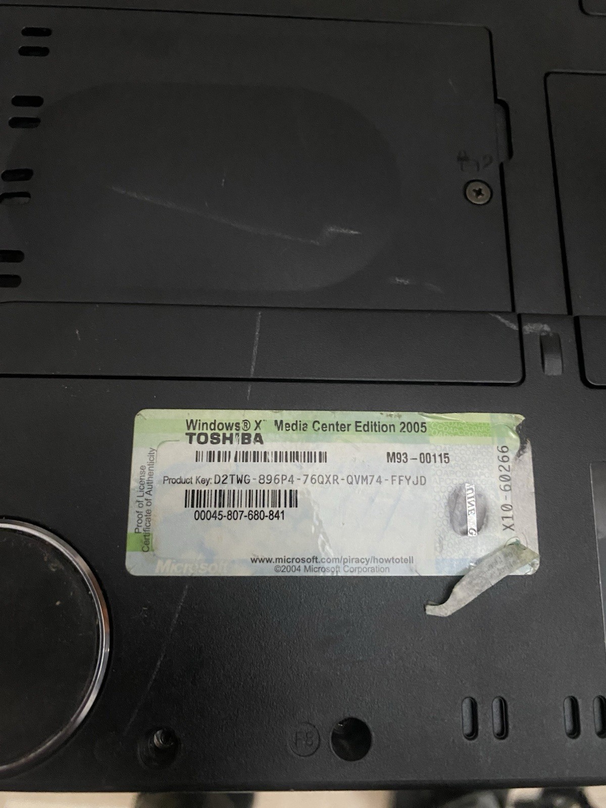 Toshiba Qosmio G20 PQG20C-GS202E Nvidia GeForce 6600 Intel Pentium Laptop