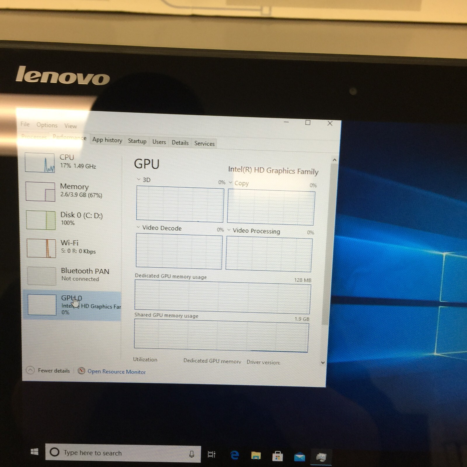 LENOVO yoga 2 11 core i3 4th gen 1.50 ghz 12.5” 4GB RAM 440 GN SSD WIN 1O HOME