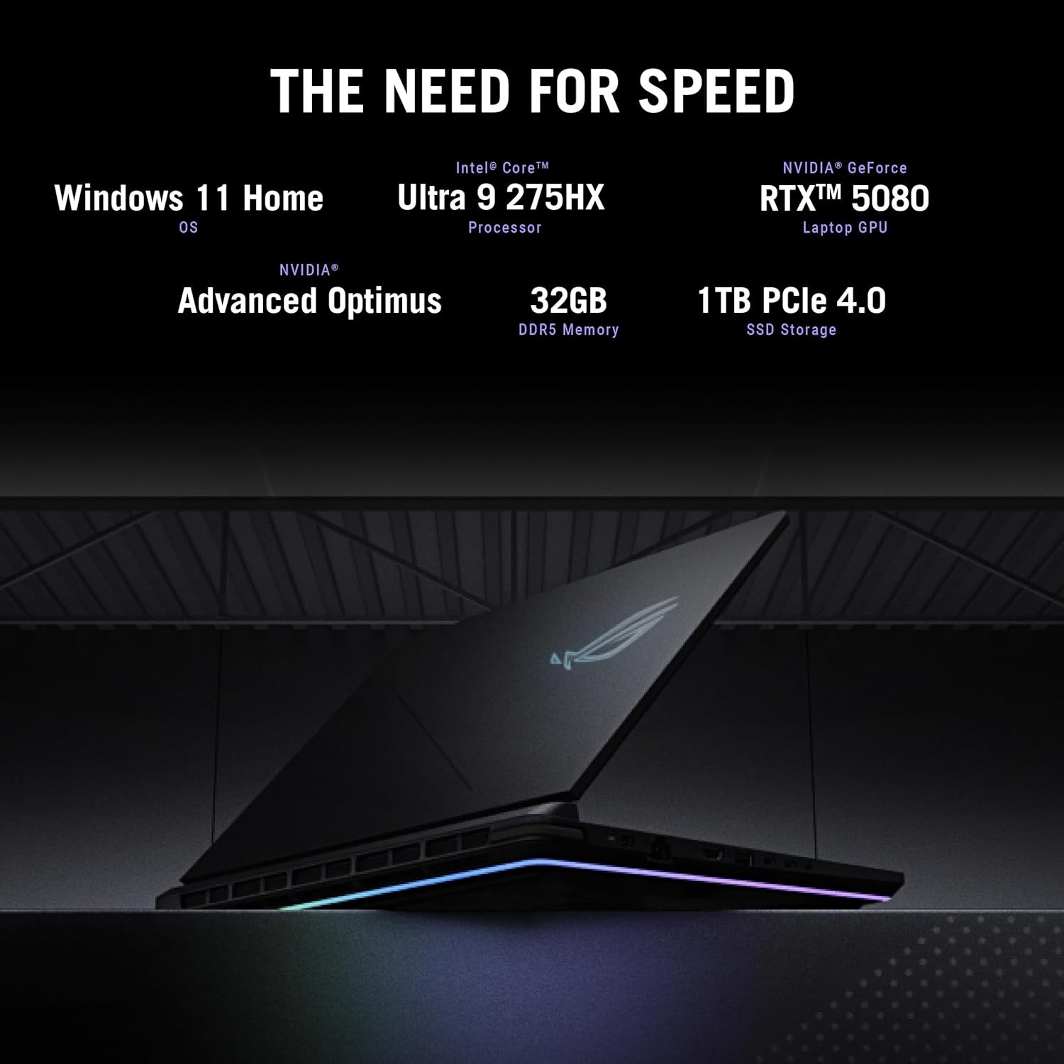 16″ ASUS ROG Strix G16 Fast Powerful Laptop RTX 5080 Intel Core Ultra 9 32GB 1TB