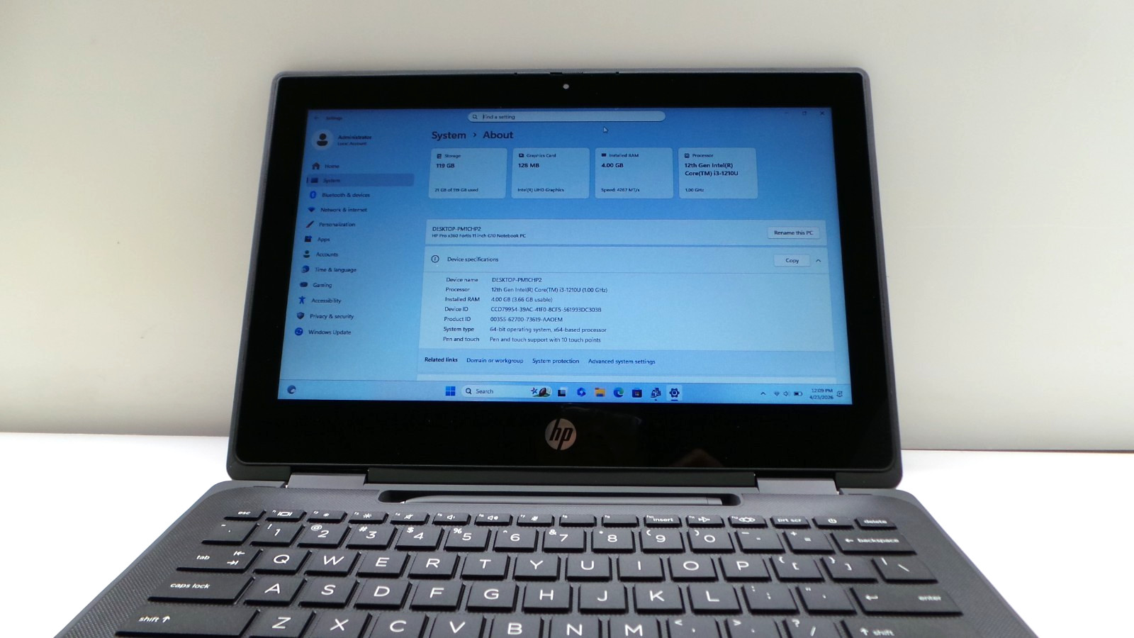 HP Pro x360 Fortis G10 | 11″ | i3-1210U | 4GB 128GB NVMe SSD | Stylus