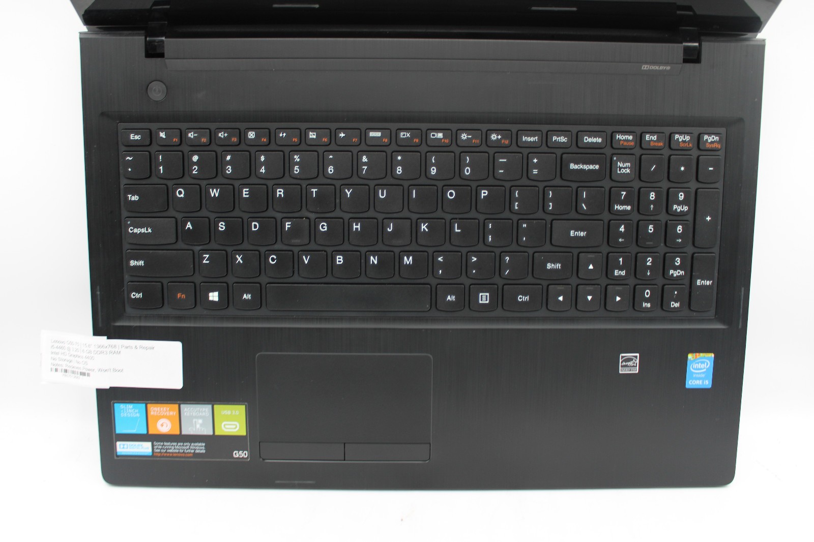 Lenovo g50-70 _ i5-4460 @ 3.2 GHz _ 6GB RAM _ No SSD / OS / Boot *PARTS