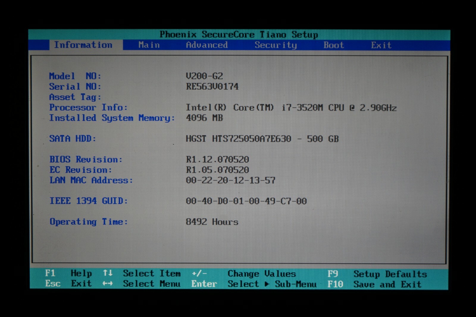 ^ Getac V200-G2 Intel Core i7-3520M @ 2.90GHz 4GB Ram 500GB HD No OS #C1265